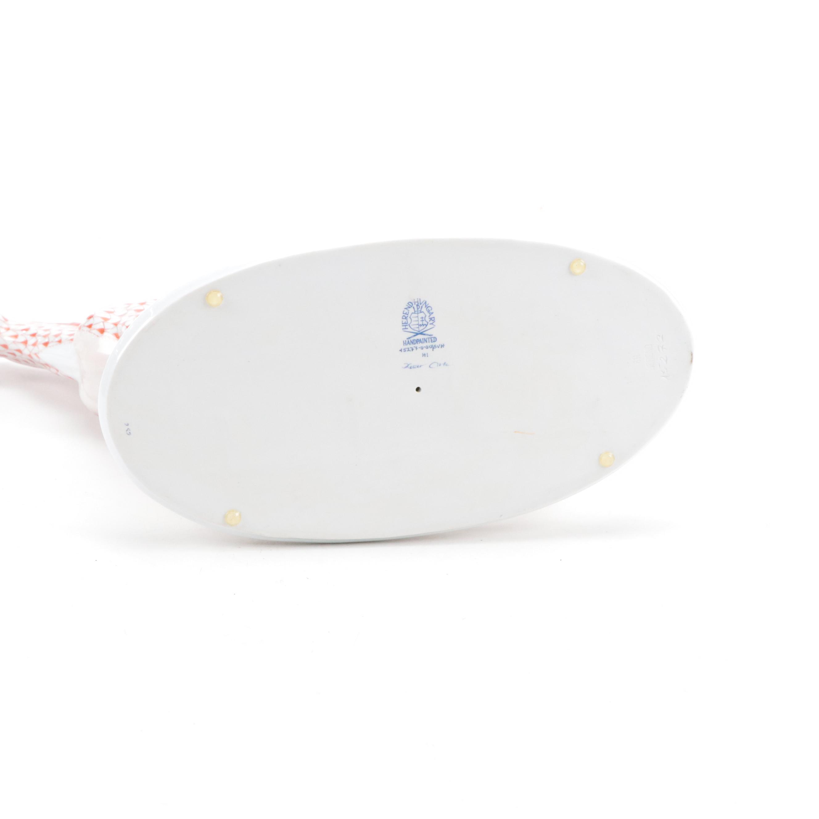 Herend Rust Fishnet with Gold "Horse" Porcelain Figurine