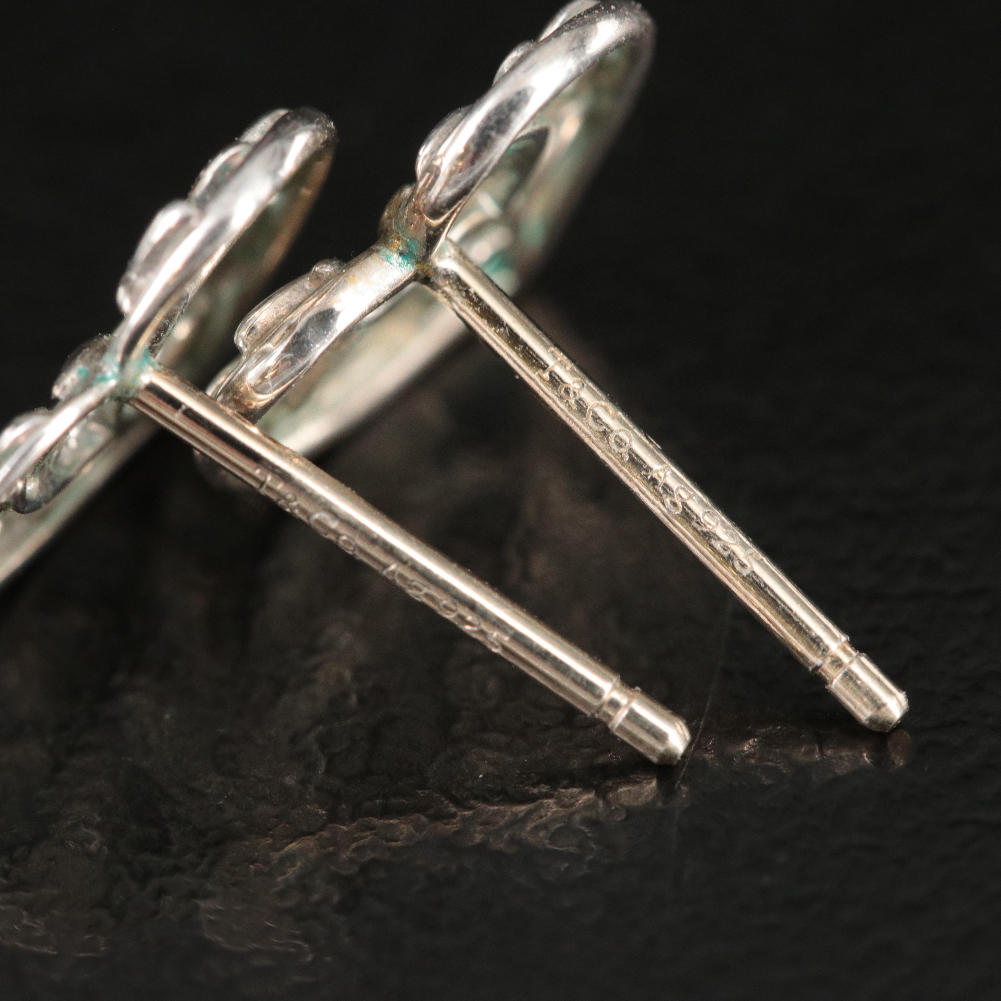 Paloma Picasso for Tiffany & Co. Sterling Olive Leaf Heart Earrings