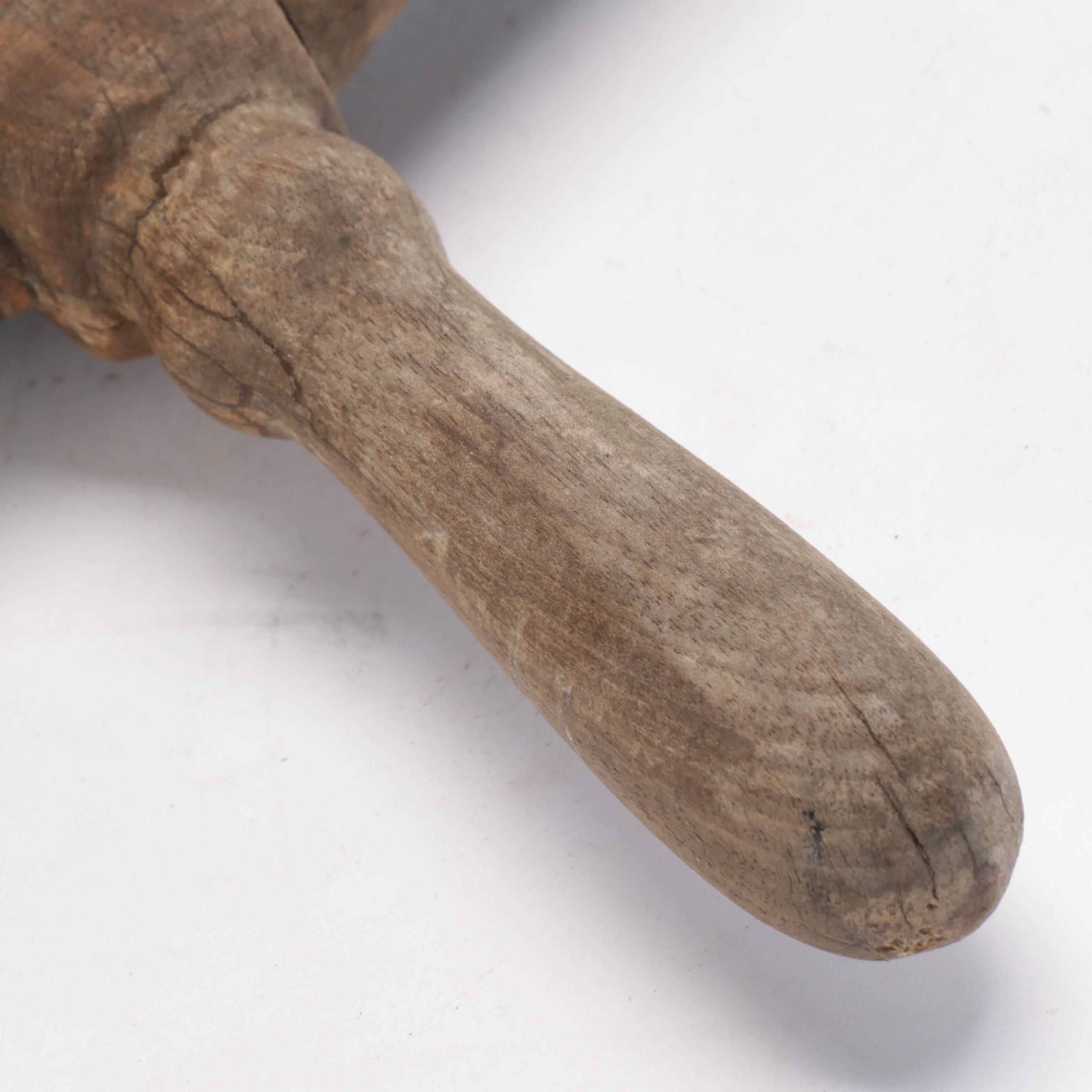 Wood and Brass Ship's Wheel Wall Decoration, 20th Century