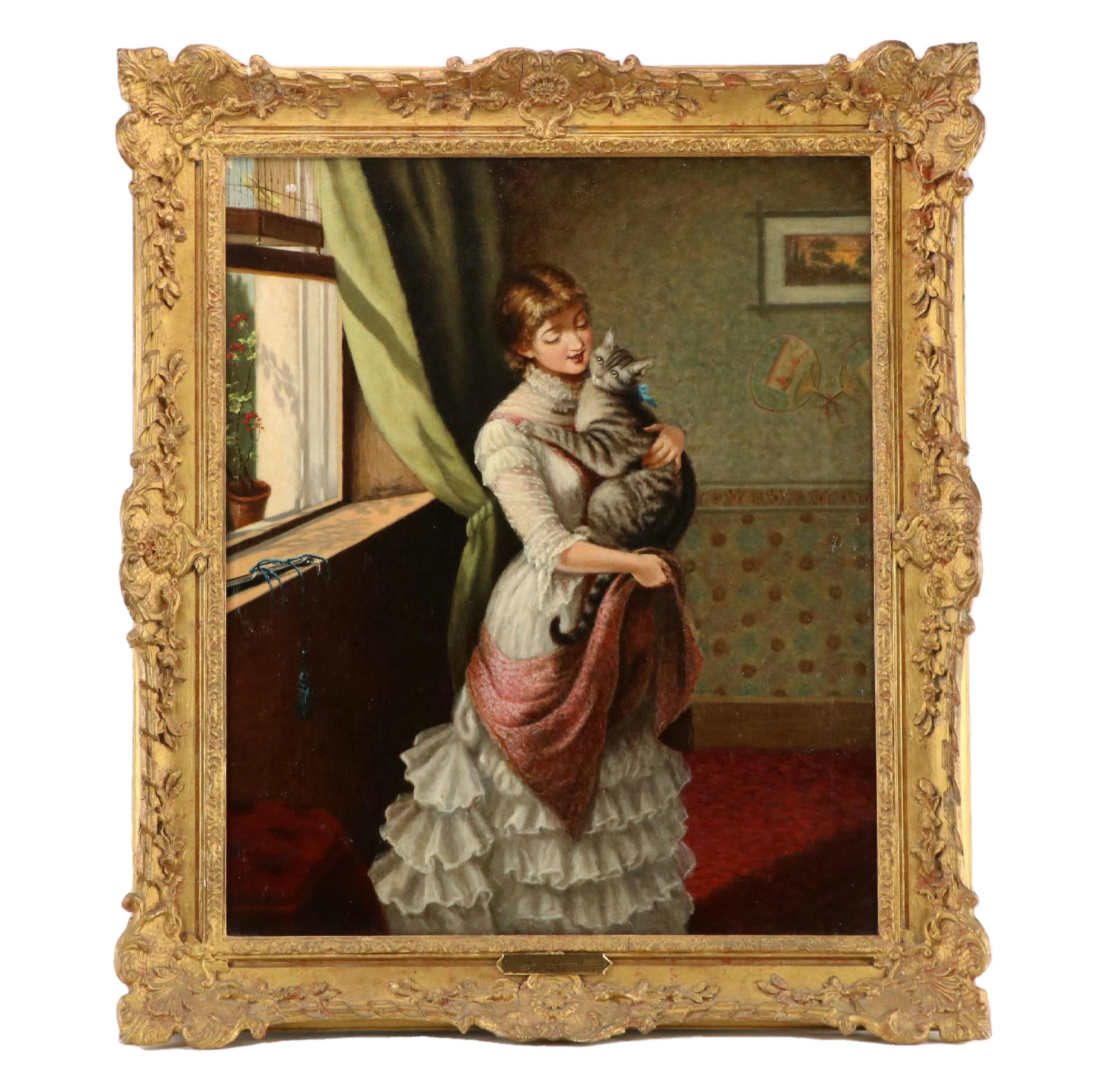 John Morgan Oil Painting "Companions," Late 19th Century