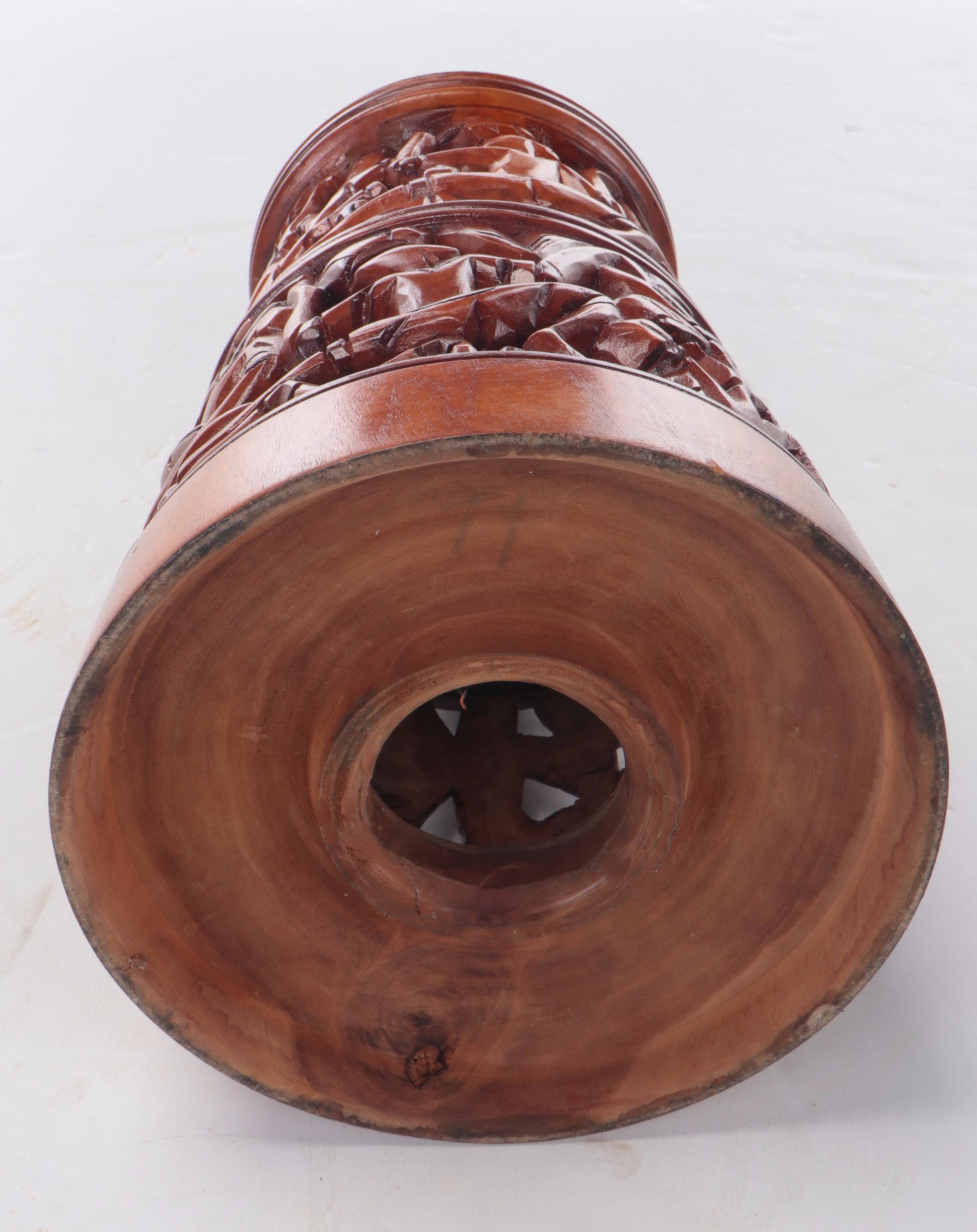 West African Hand-Carved Wooden Stool