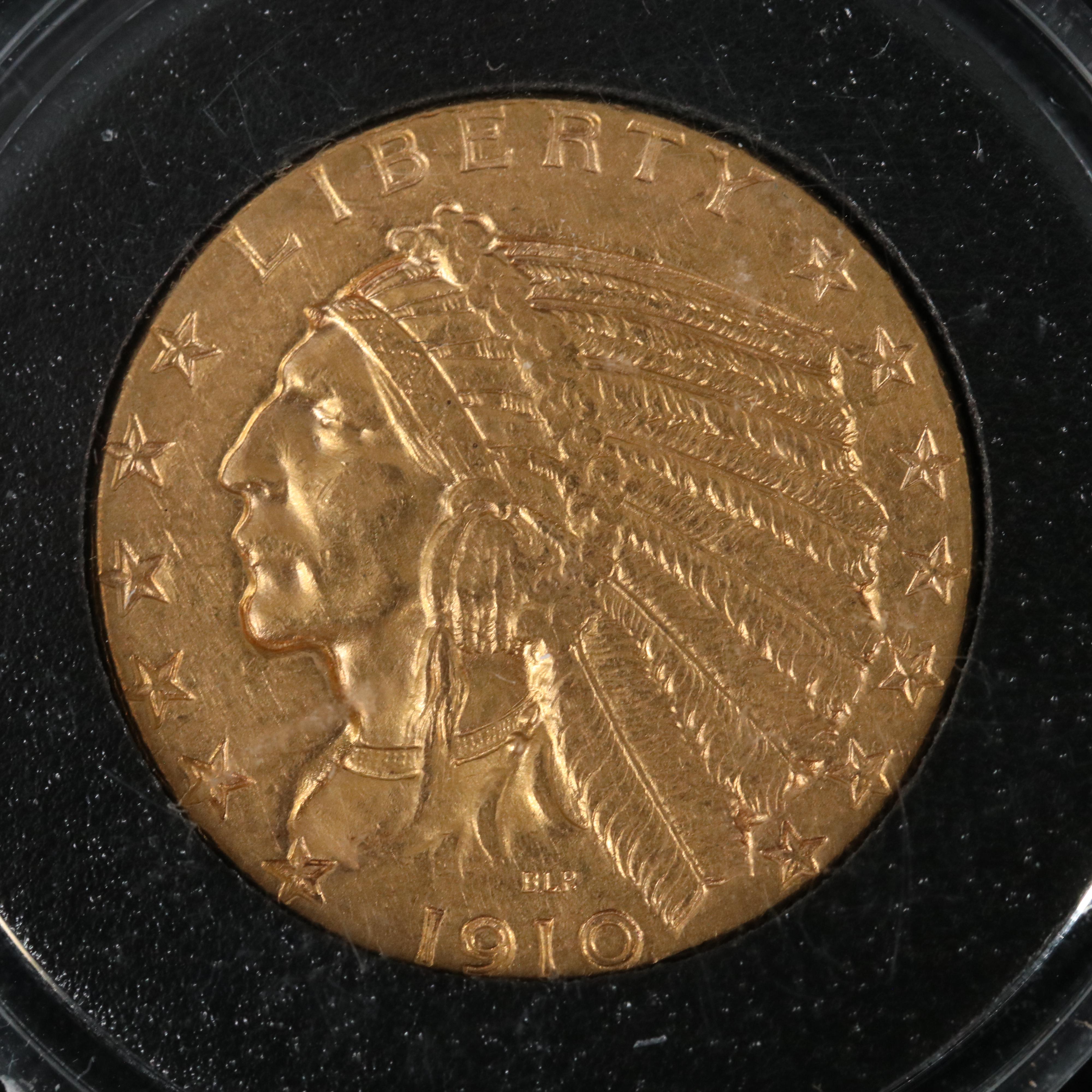 1910 Indian $5 Gold Coin