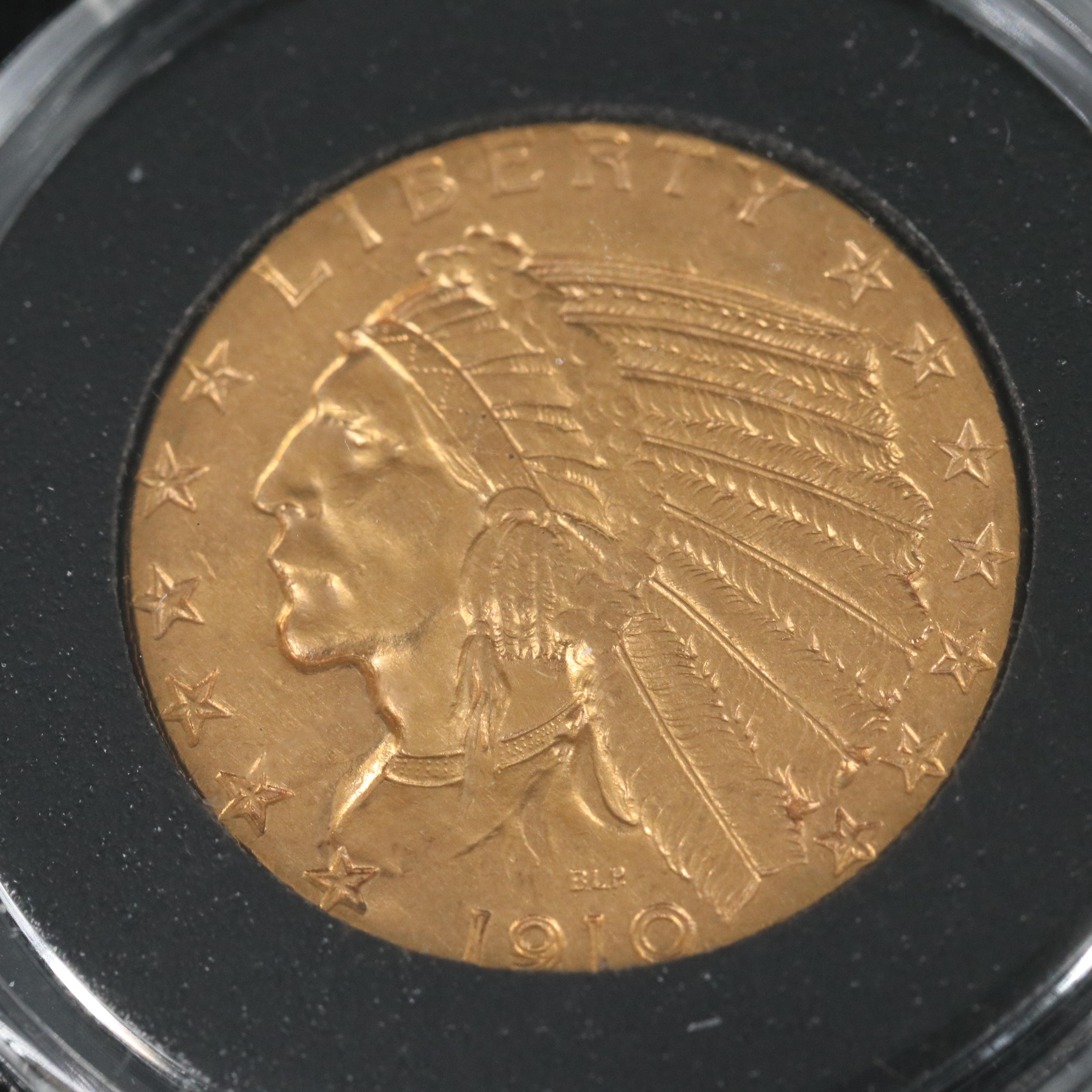 1910 Indian $5 Gold Coin