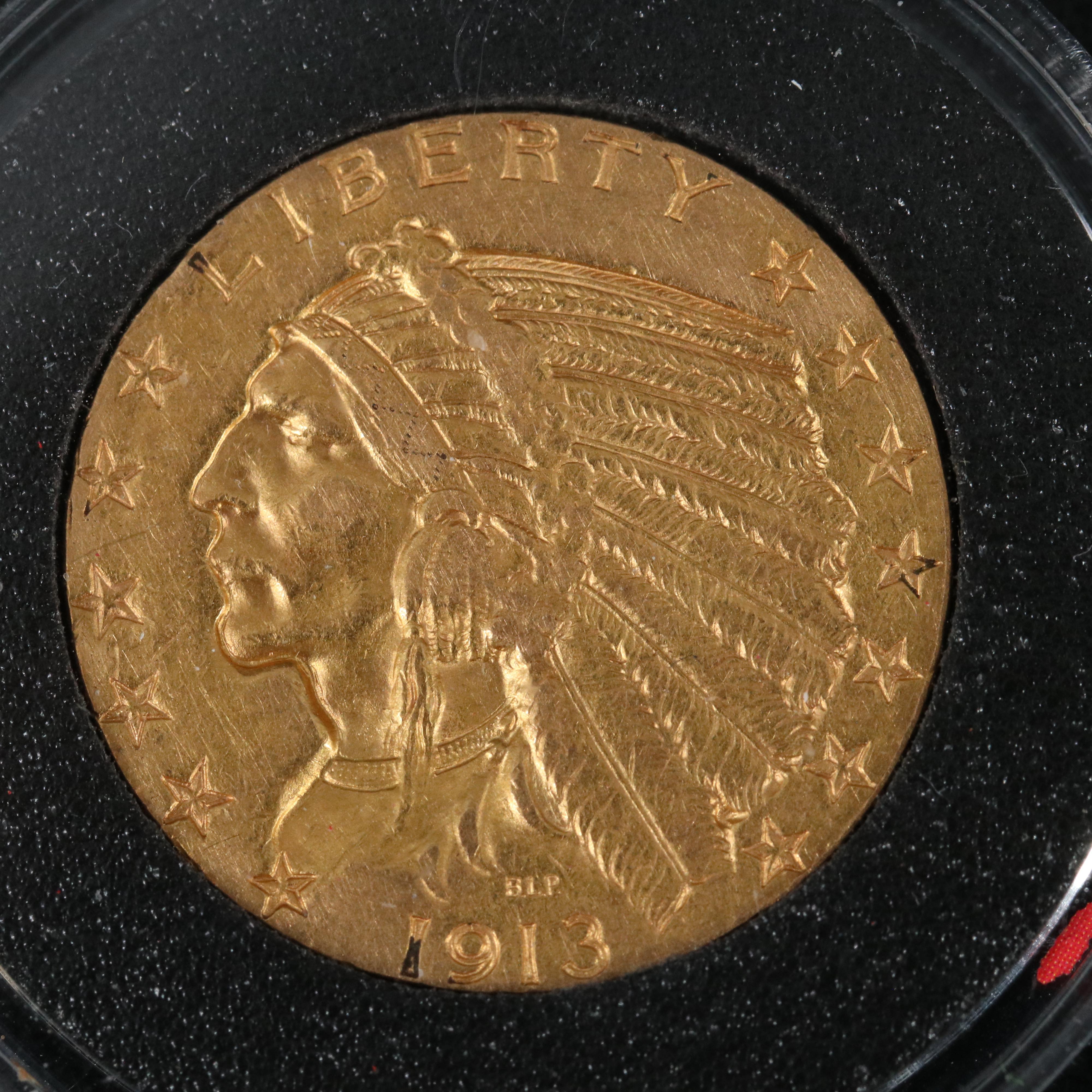 1913 Indian Head $5 Gold Coin