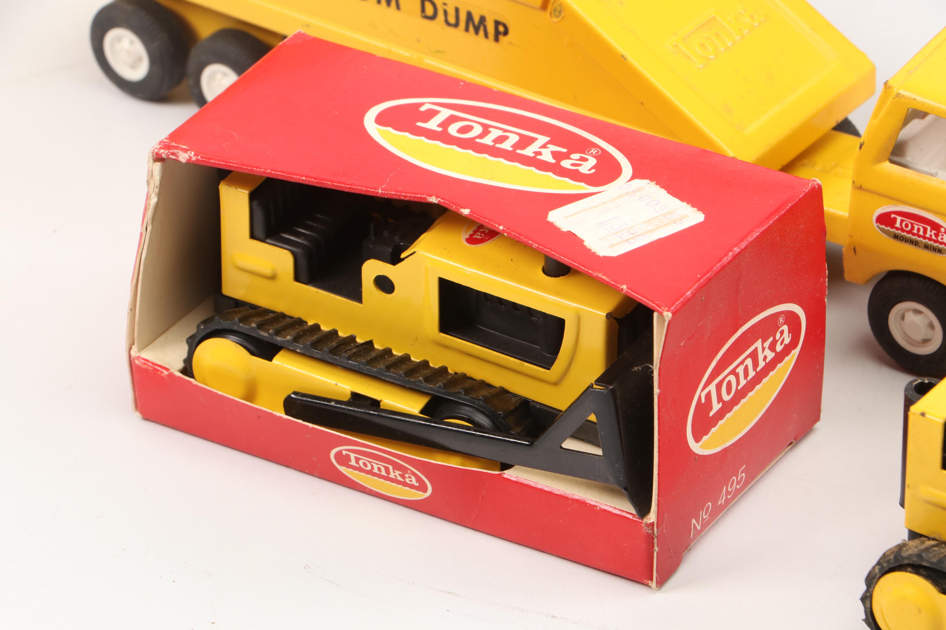 American Tonka Metal Toy Trucks, Mid 20th Century