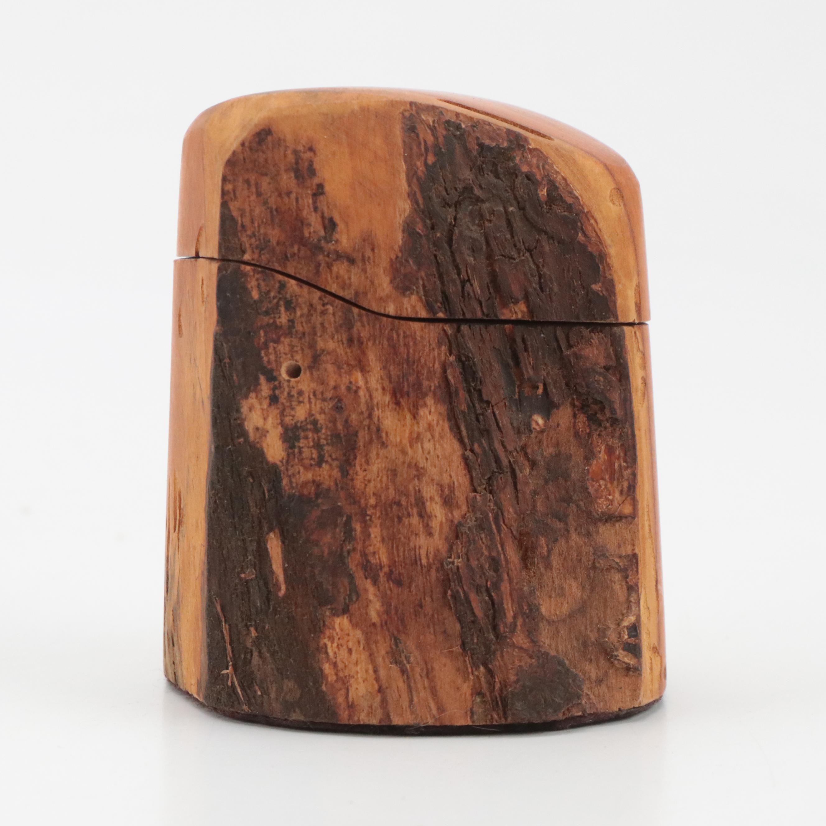 Bizarre Boxes Finshed Wood Box with Carved Stone Fish Paperweight with More