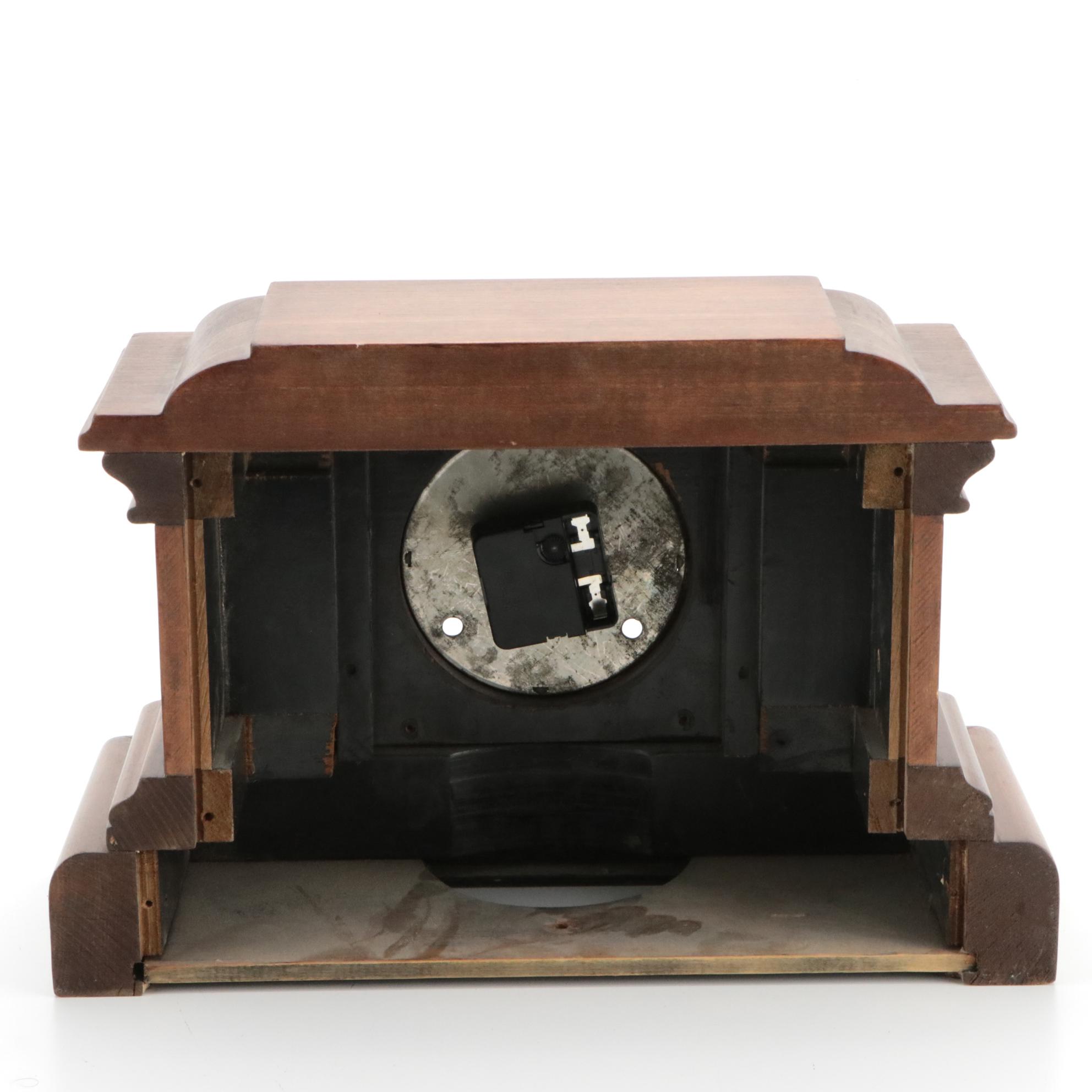 Victorian Style Wooden Battery-Operated Mantel Clock