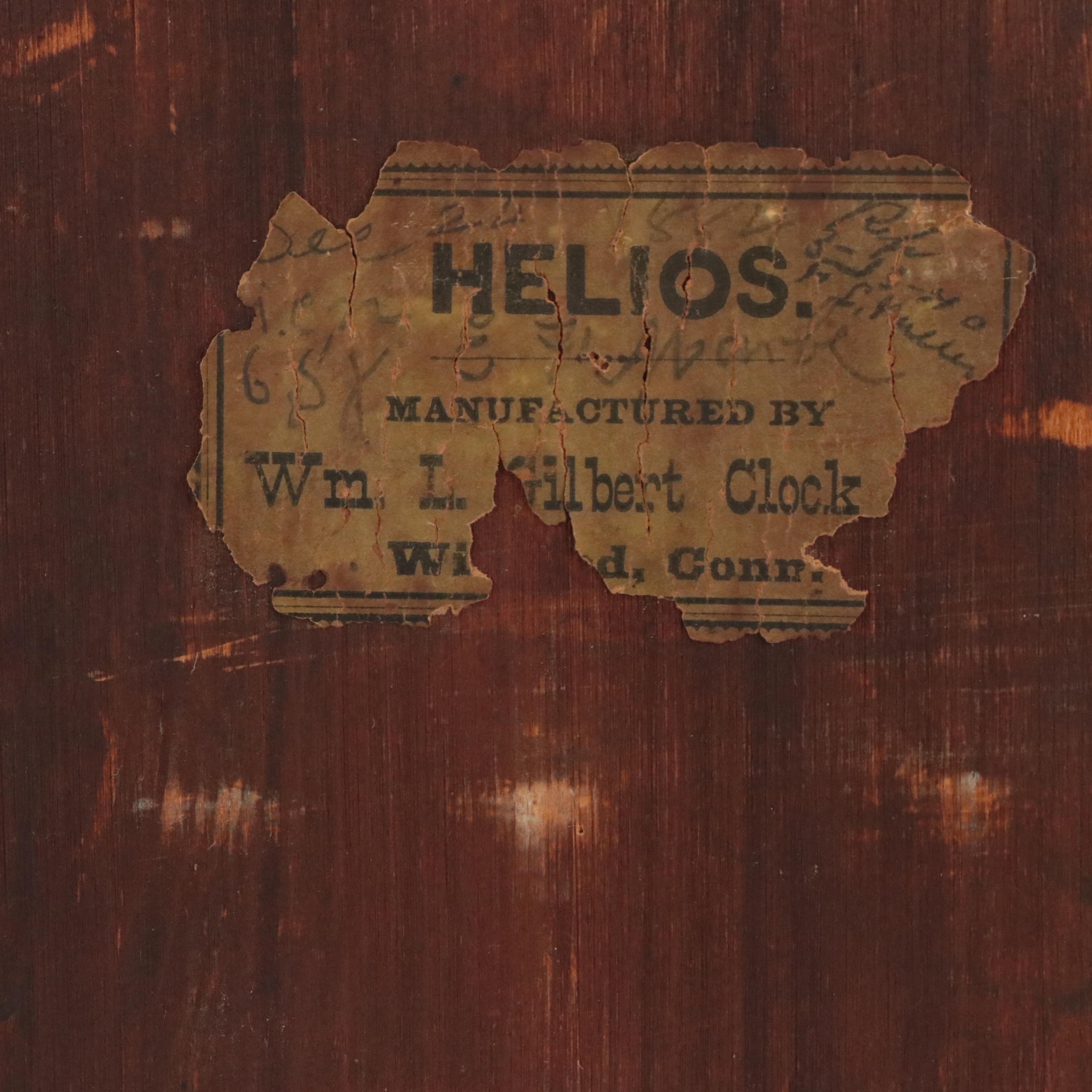 William L. Gilbert "Helios" Carved Walnut Shelf Clock, Late 19th Century