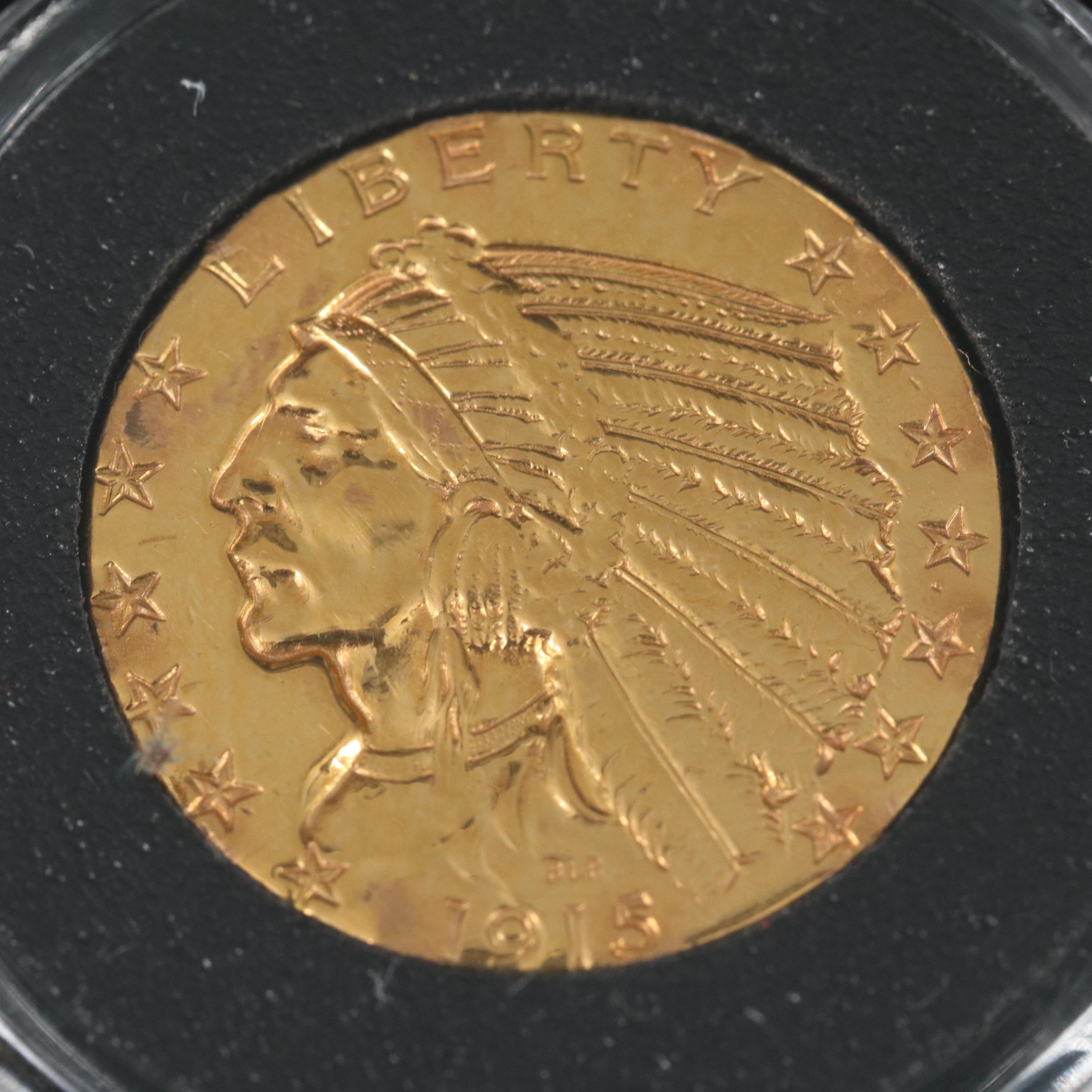 1915 Indian Head $5 Gold Coin