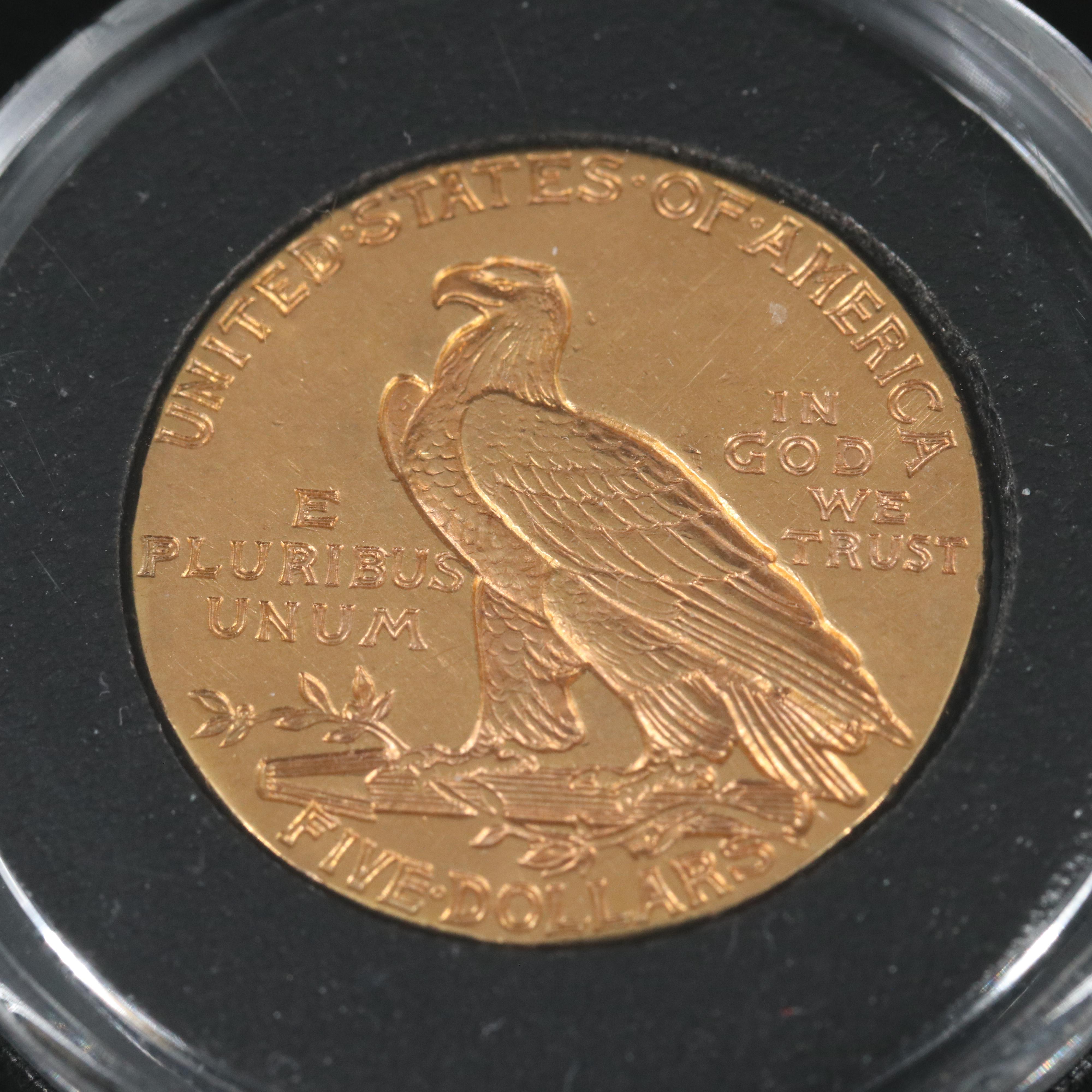 1915 Indian Head $5 Gold Coin