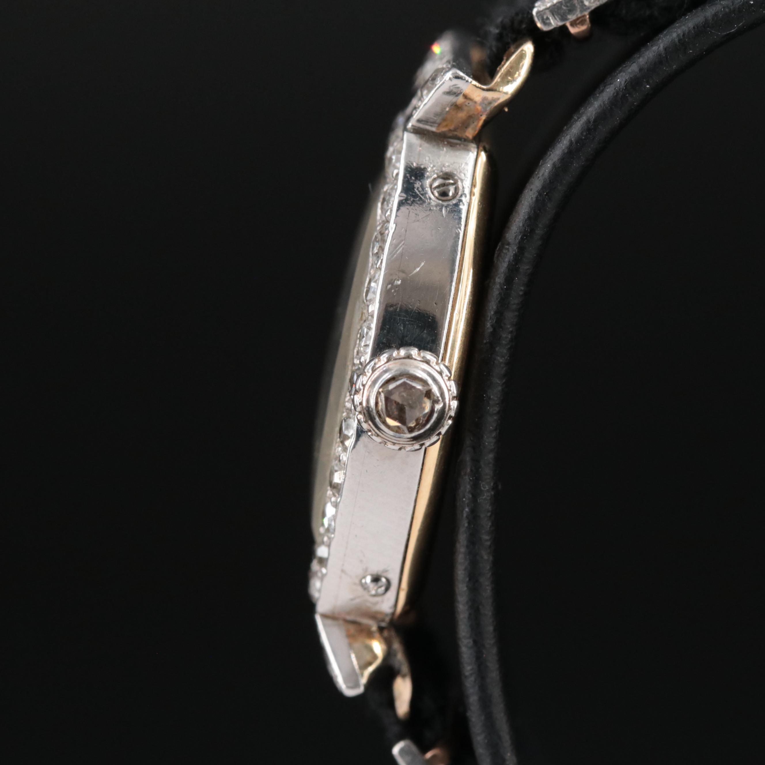 Vintage Cartier Tortue 2.31 CTW Diamond Set Platinum Watch