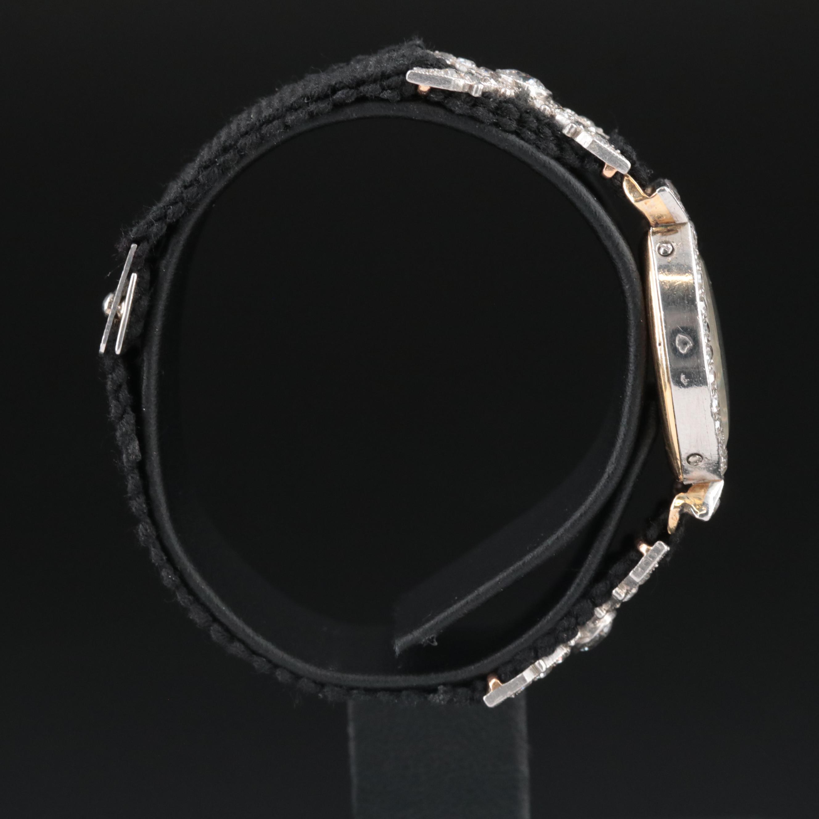 Vintage Cartier Tortue 2.31 CTW Diamond Set Platinum Watch