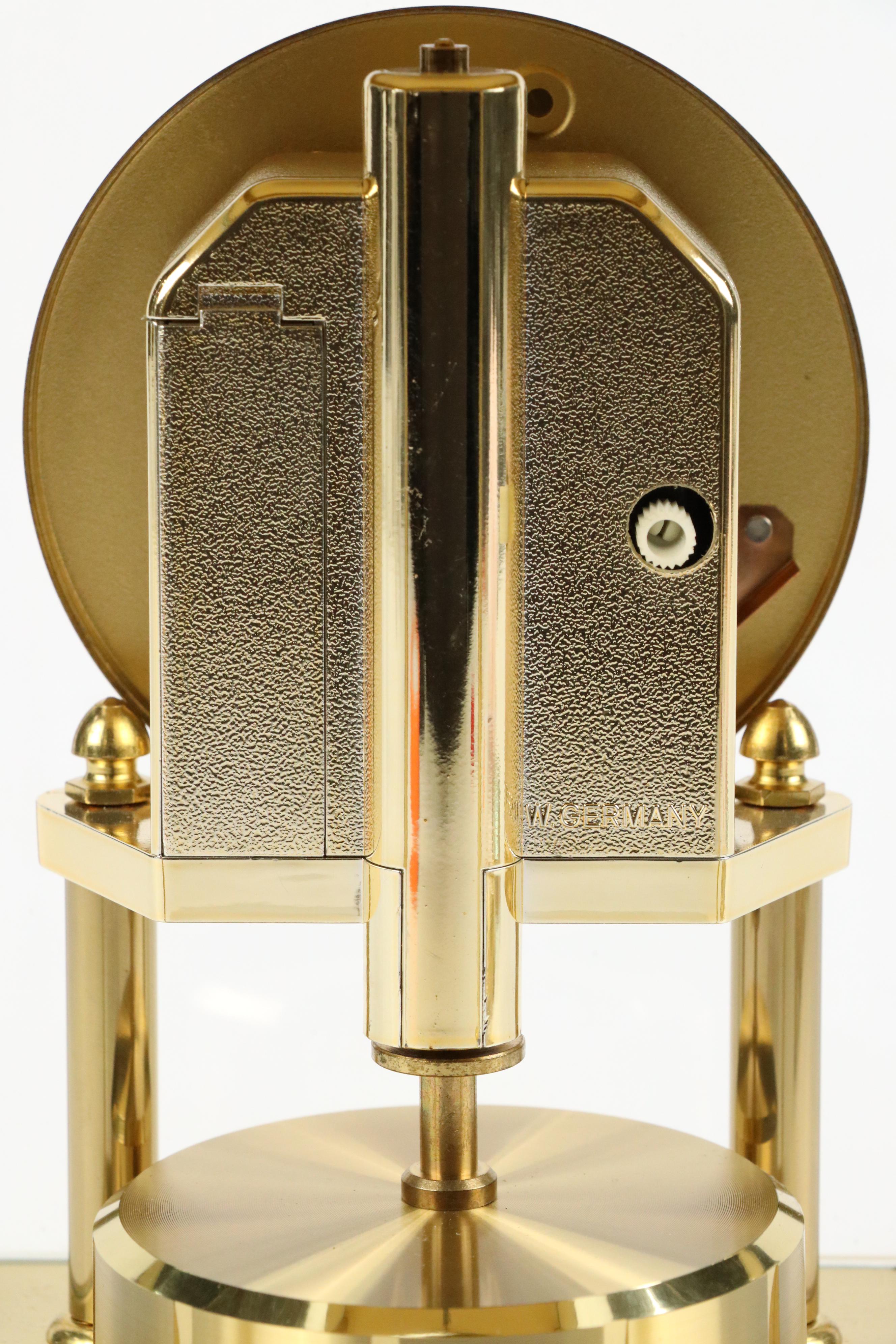 Dunhaven Brass and Glass Carriage Clock with Magnifying Glass and Cello Clock