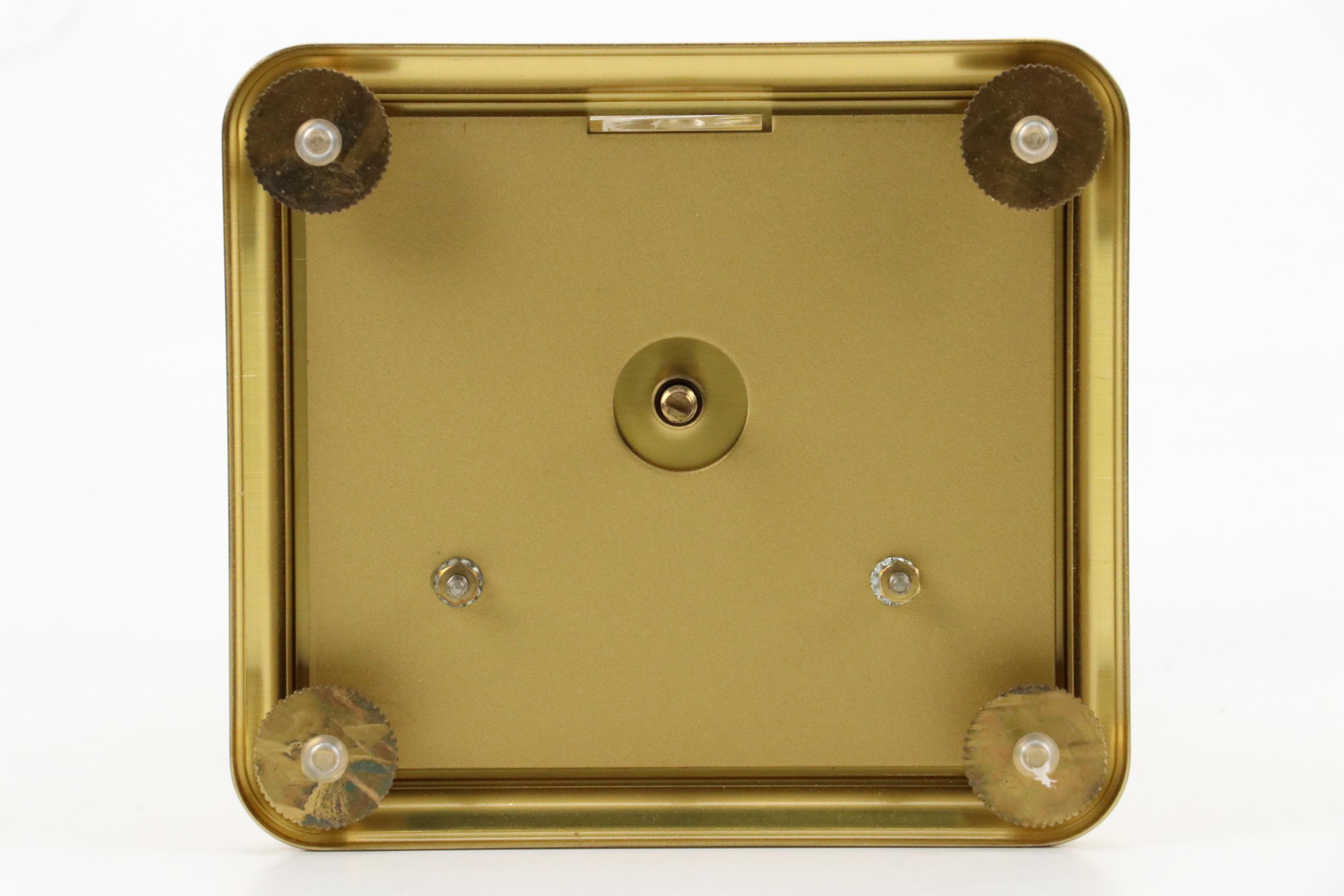 Dunhaven Brass and Glass Carriage Clock with Magnifying Glass and Cello Clock