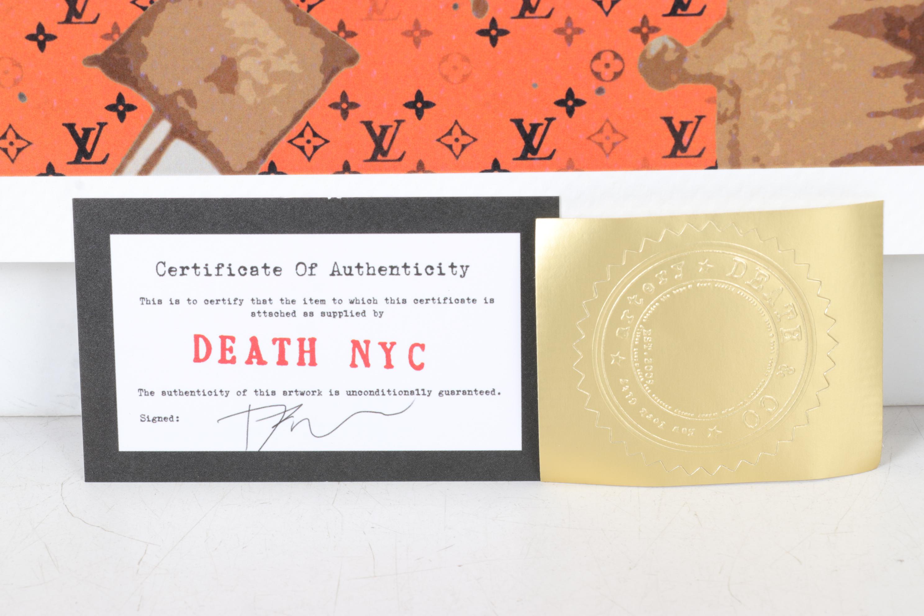 Death NYC Pop Art Graphic Print Homage to Louis Vuitton, 2023