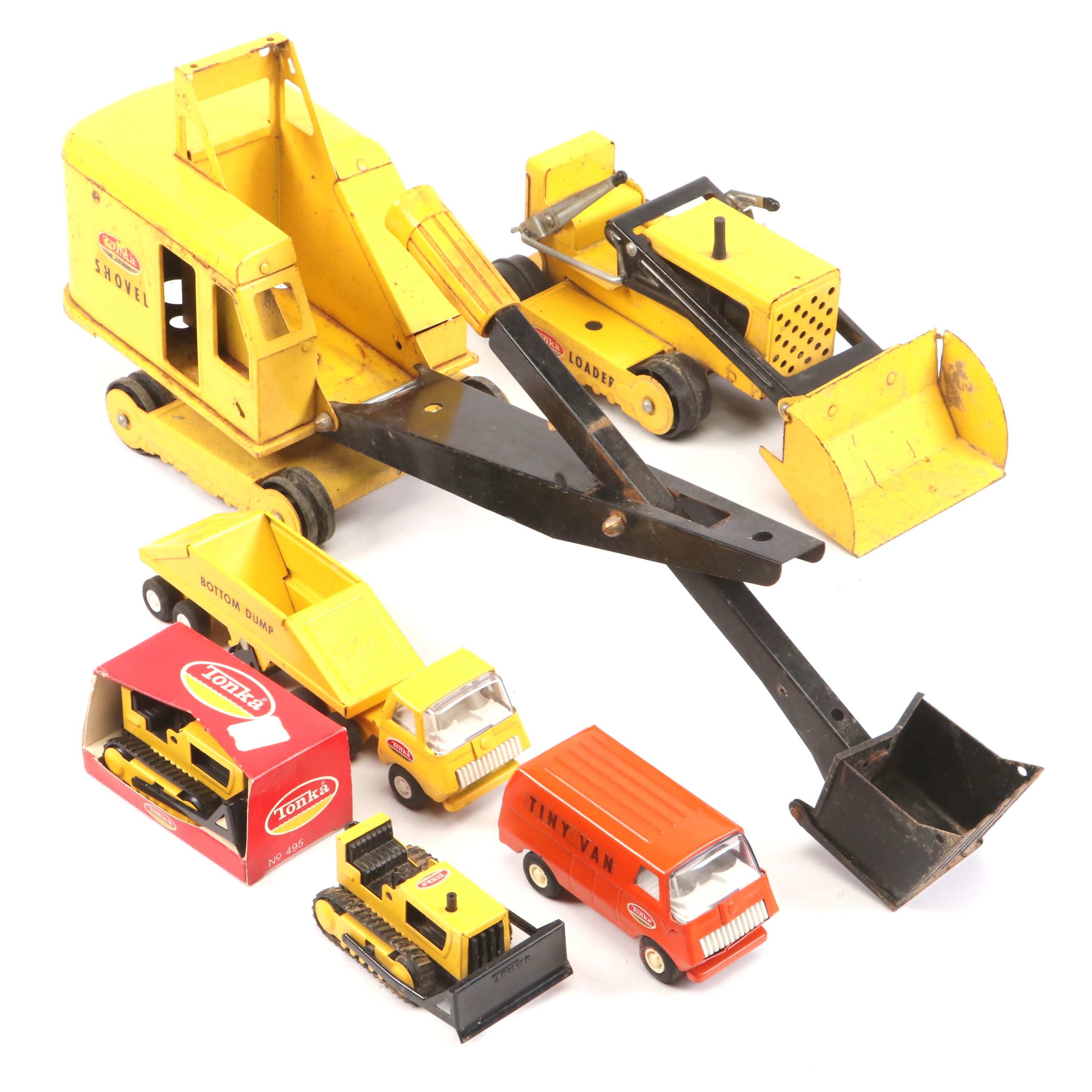 American Tonka Metal Toy Trucks, Mid 20th Century