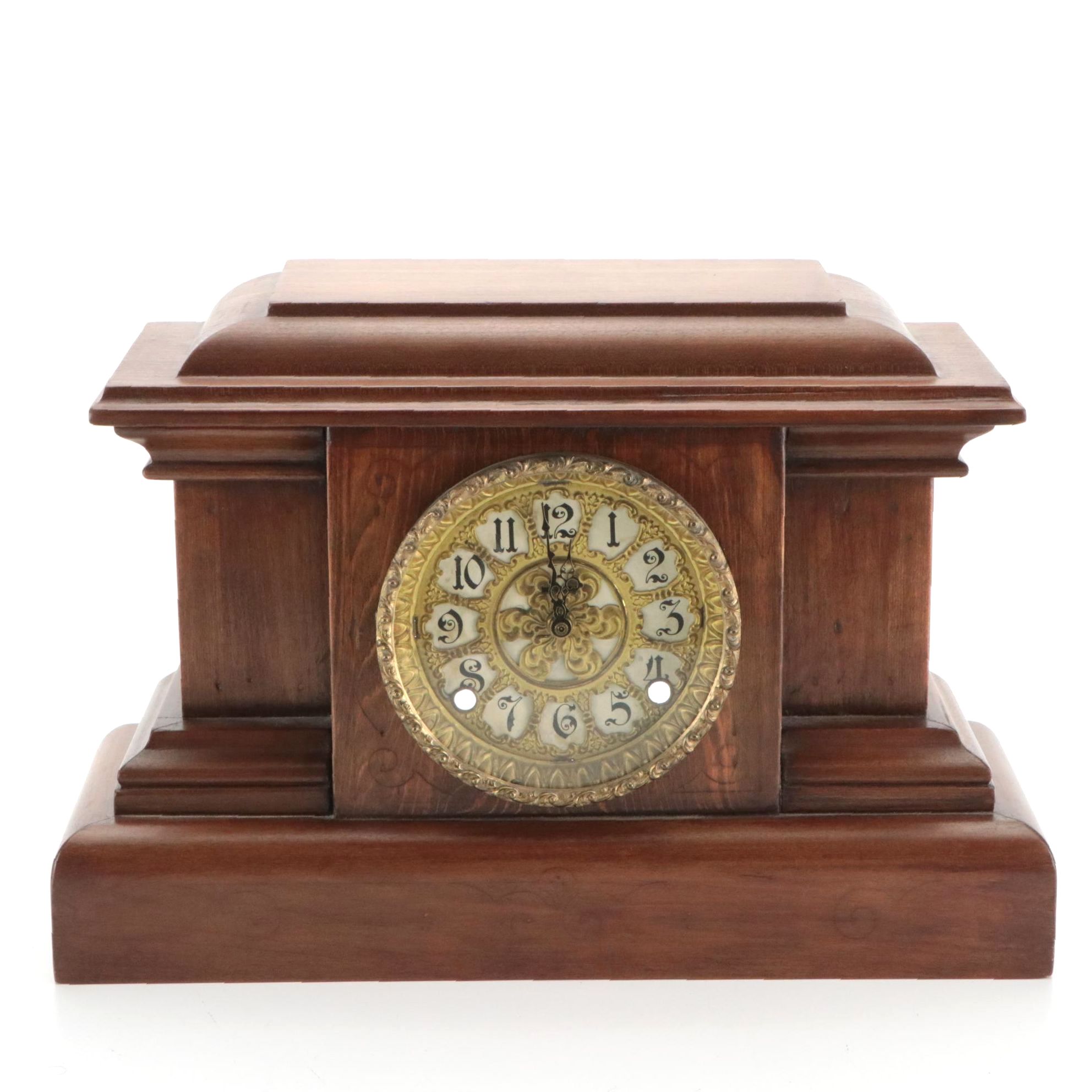 Victorian Style Wooden Battery-Operated Mantel Clock