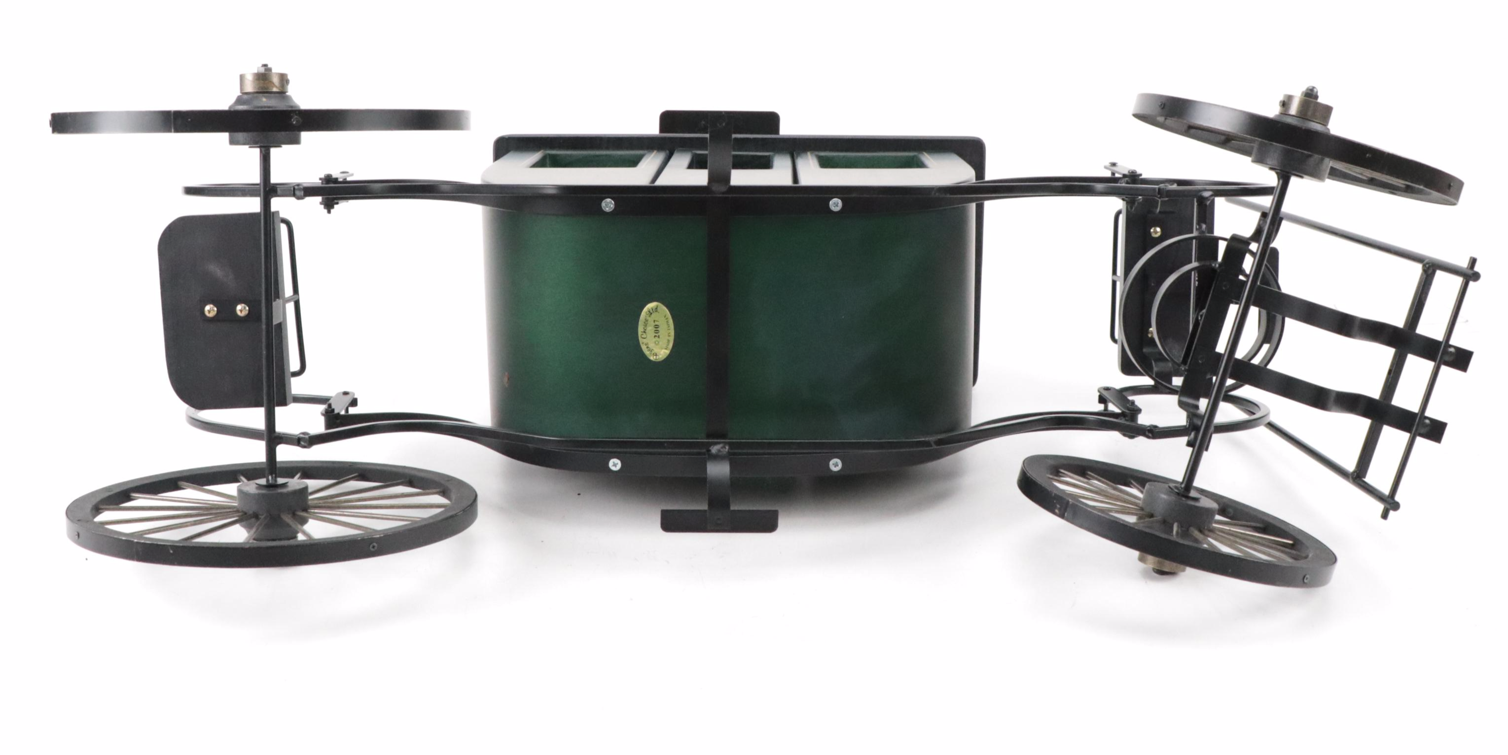 Byers' Choice Wood Carriage with Leather-Wrapped Horse Figurine