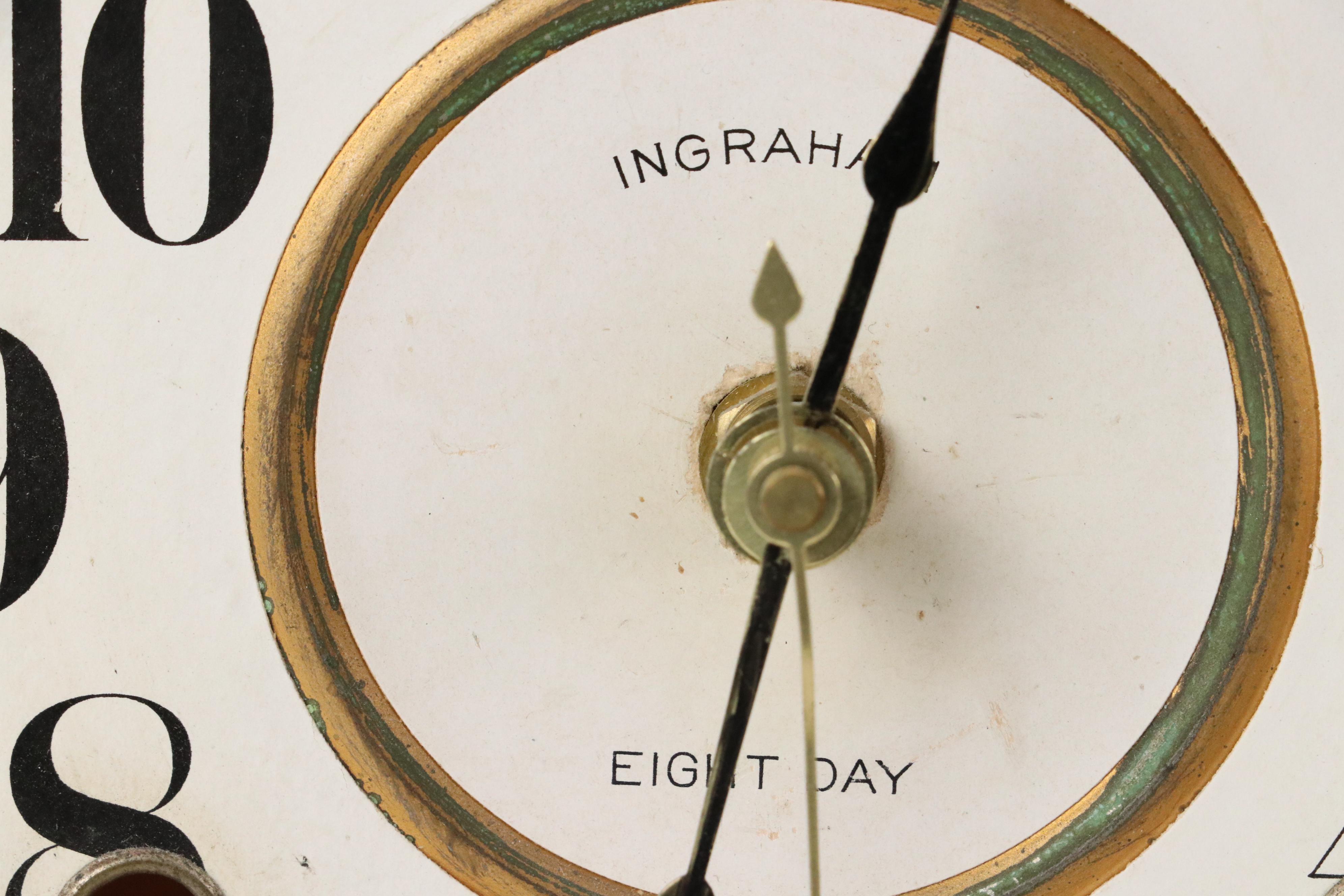 Ingraham "Kitchenette" Mantel Clock with Other Mantel Clock