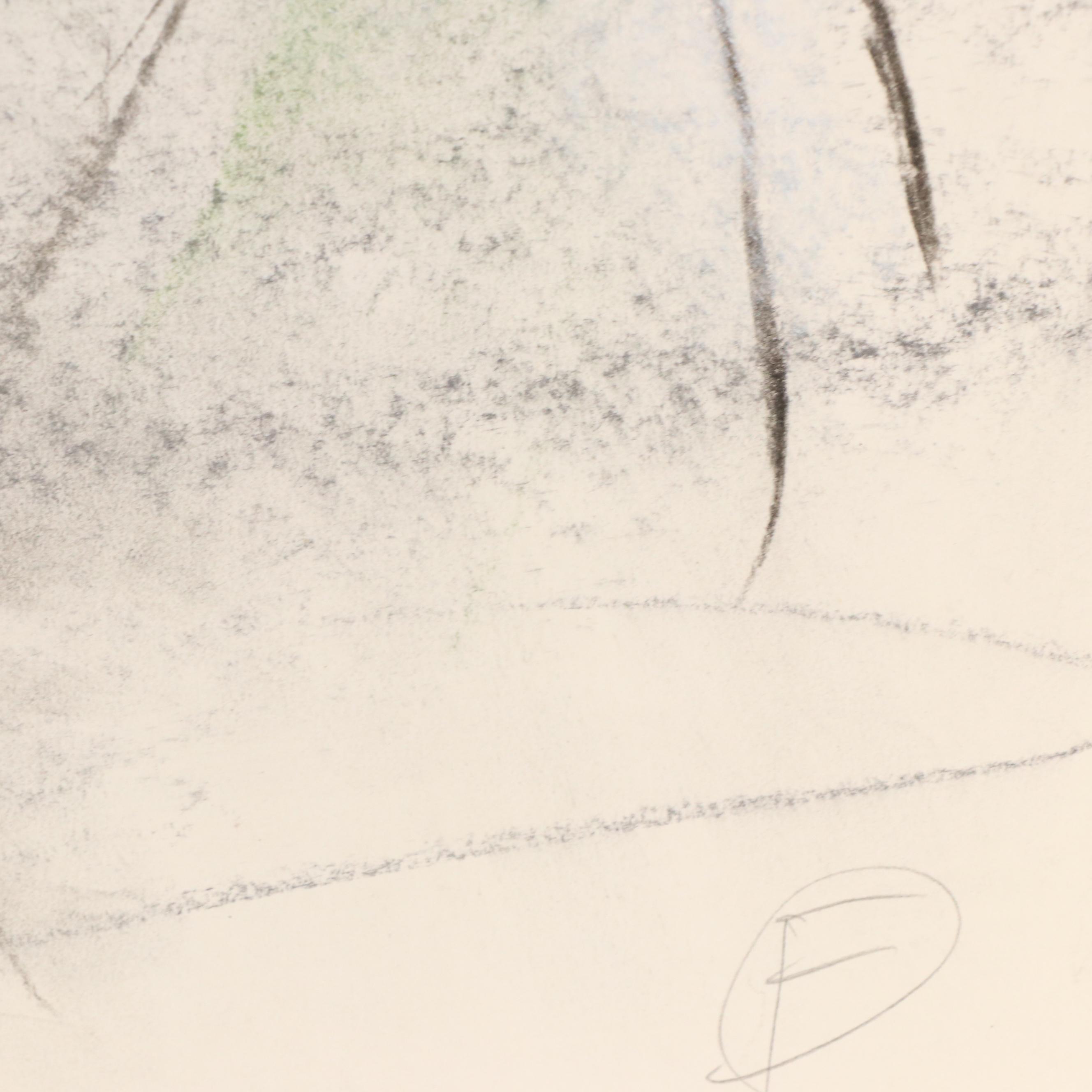 Paul Wagener Gestural Figure Study Drawings, Late 20th Century