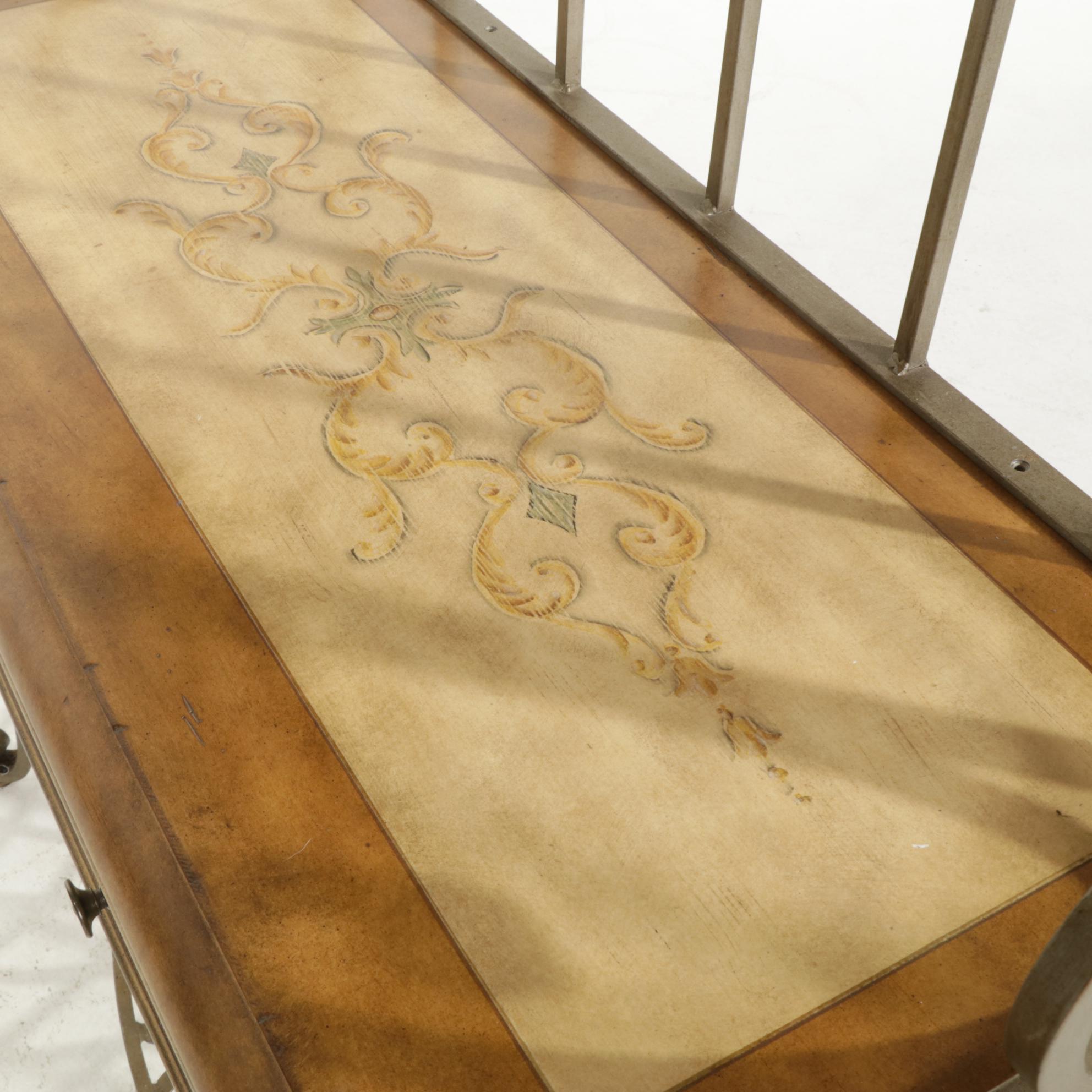 Wrought Iron Baker's Rack with Wood Shelves, 21st Century