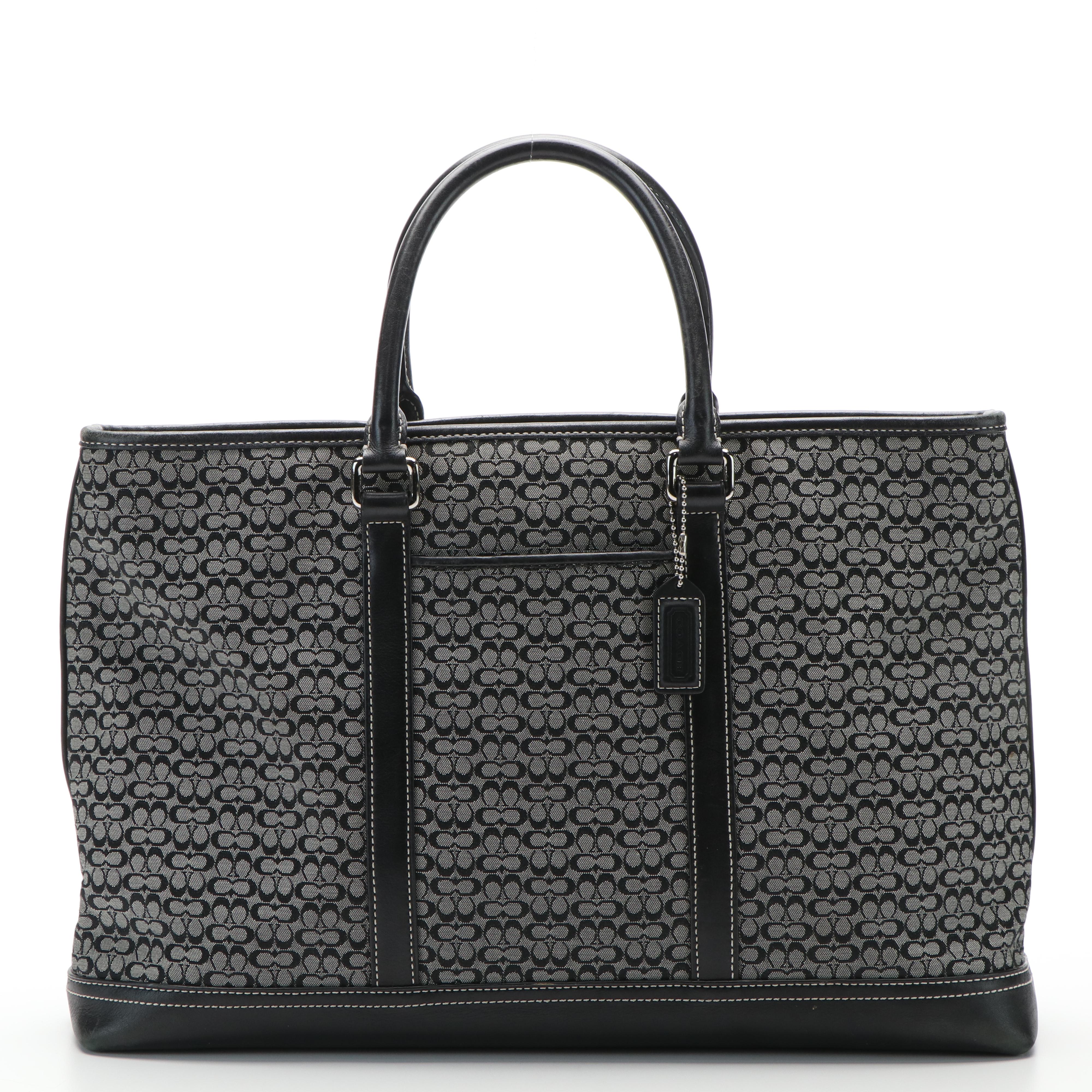 Coach Signature Canvas Business Satchel Tote