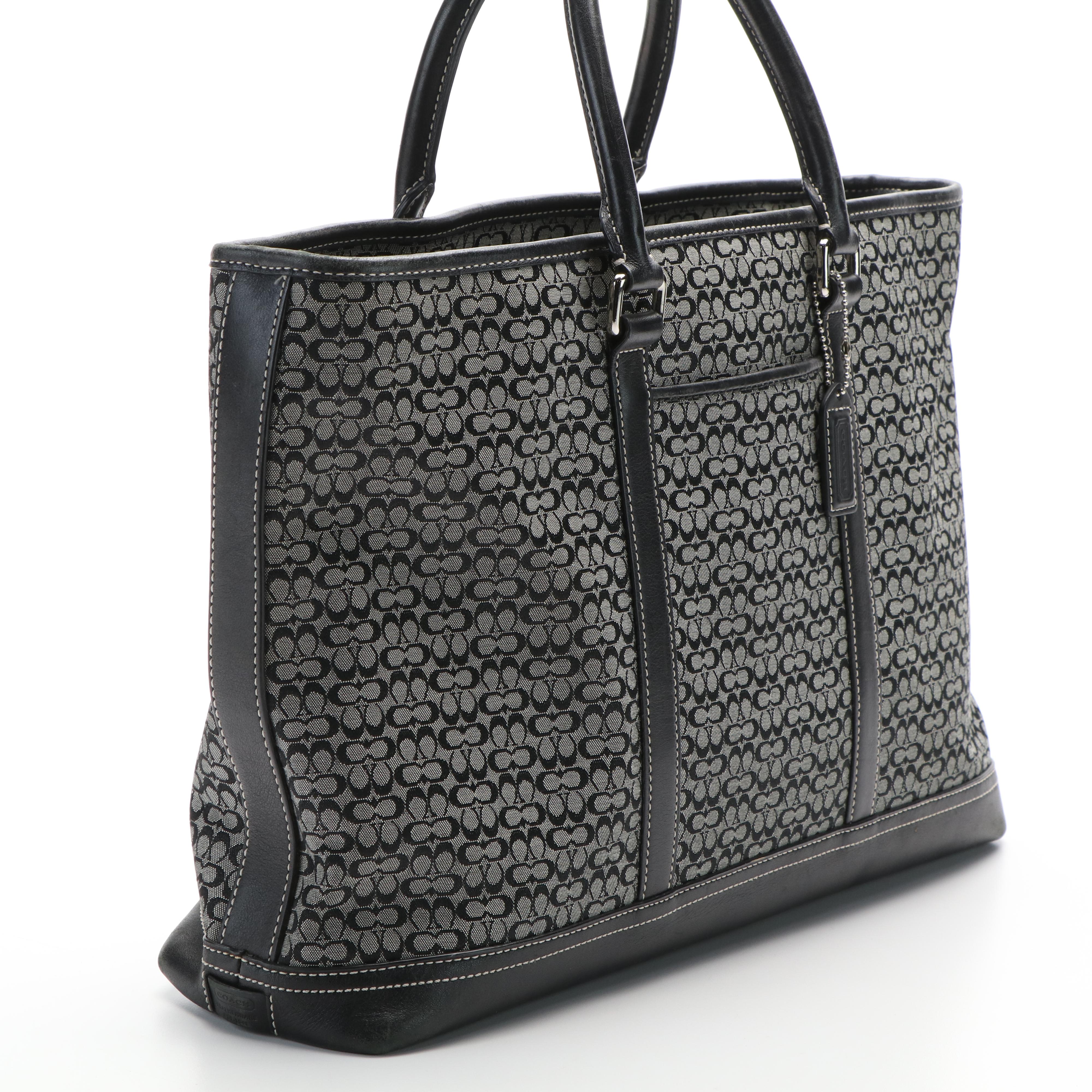 Coach Signature Canvas Business Satchel Tote