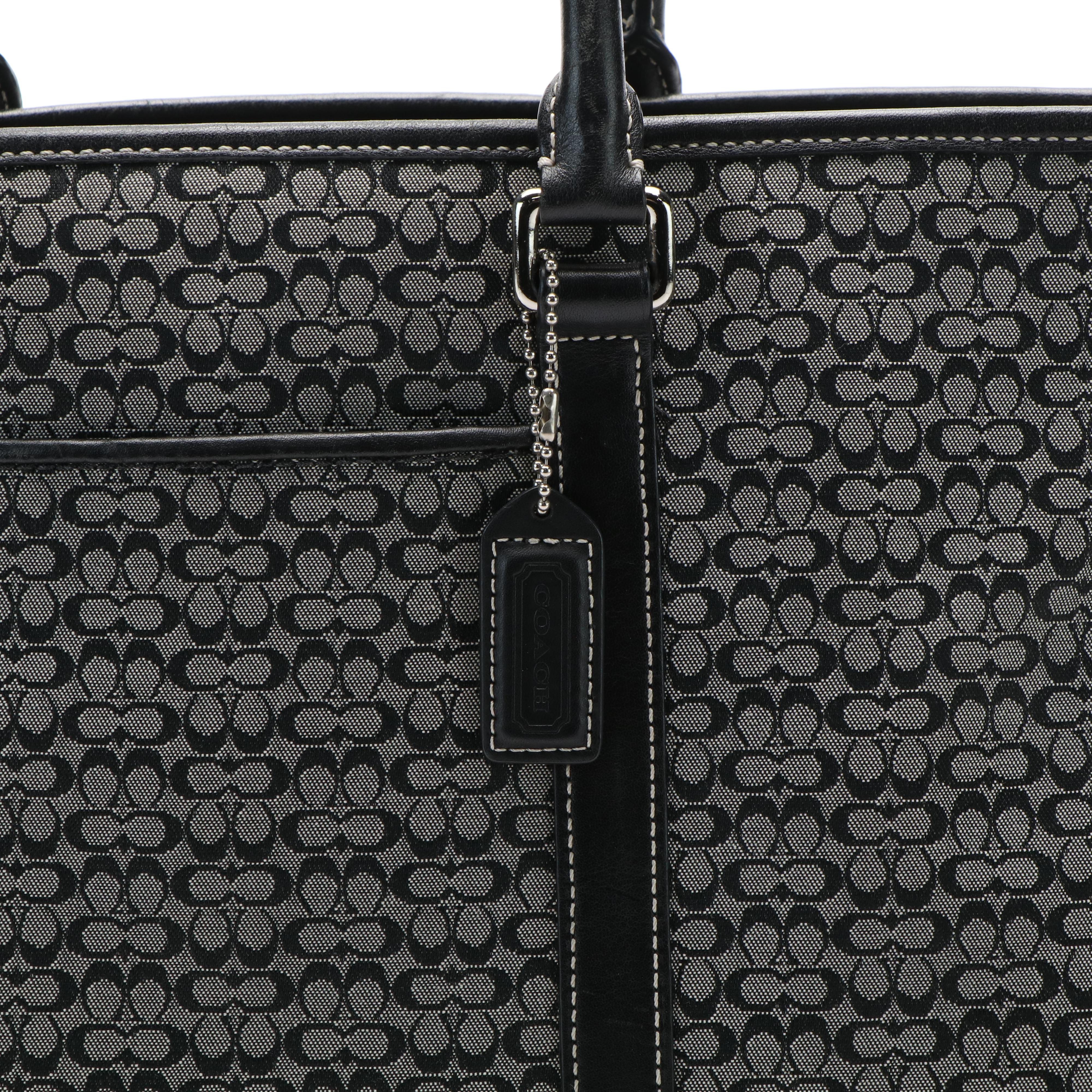 Coach Signature Canvas Business Satchel Tote