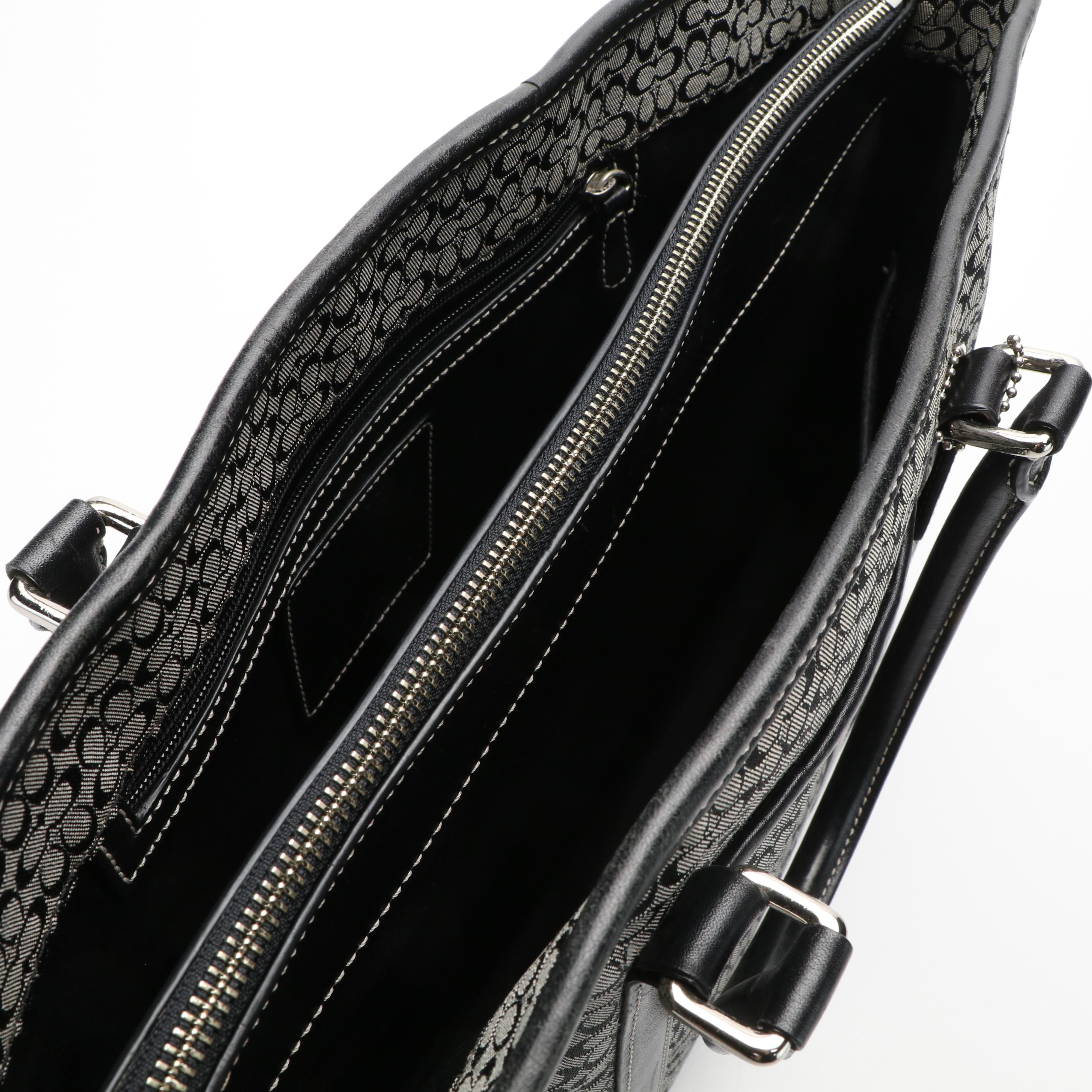 Coach Signature Canvas Business Satchel Tote