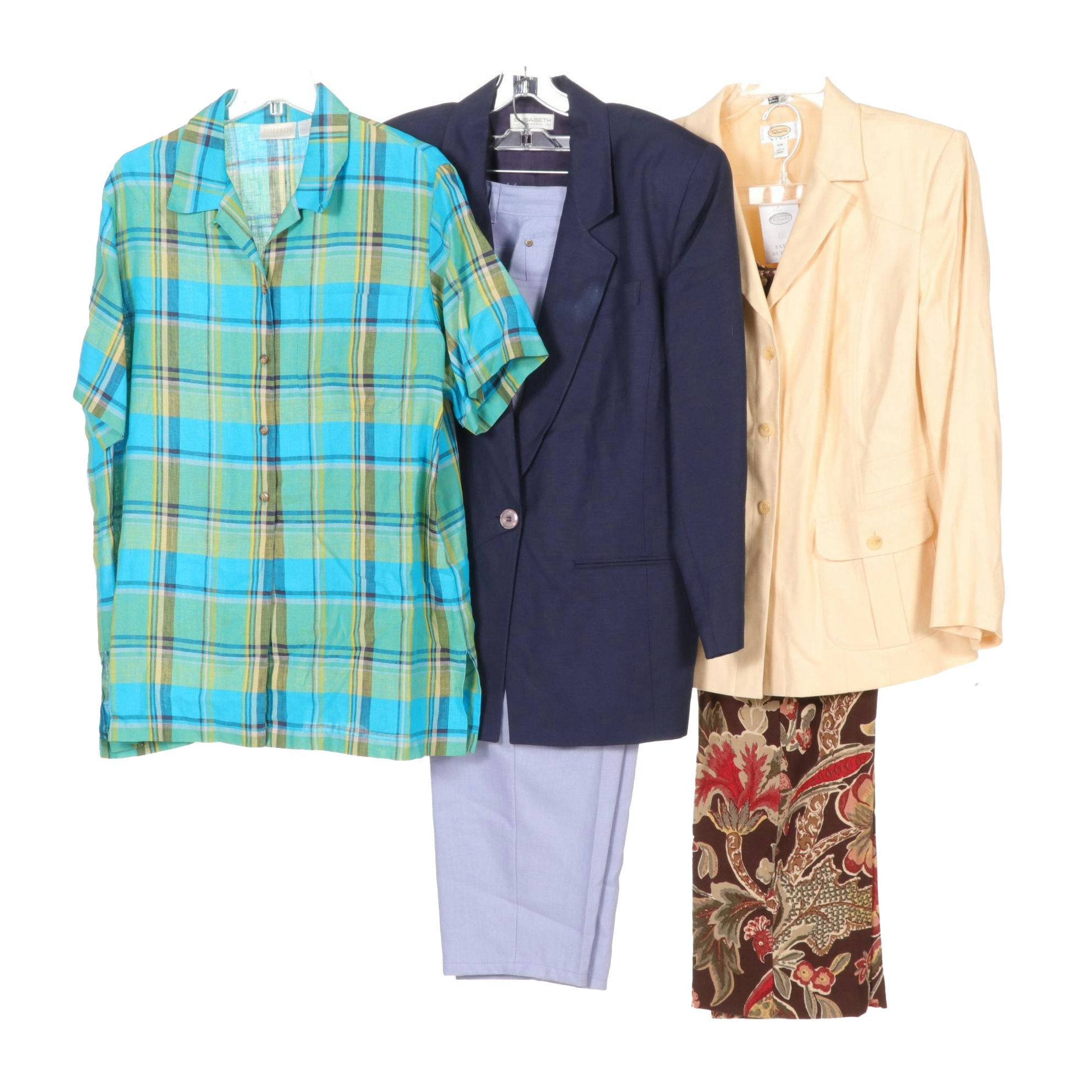 Liz Claiborne, Talbots, and Ralph Lauren Linen Blend Shirt, Pants, and Jackets