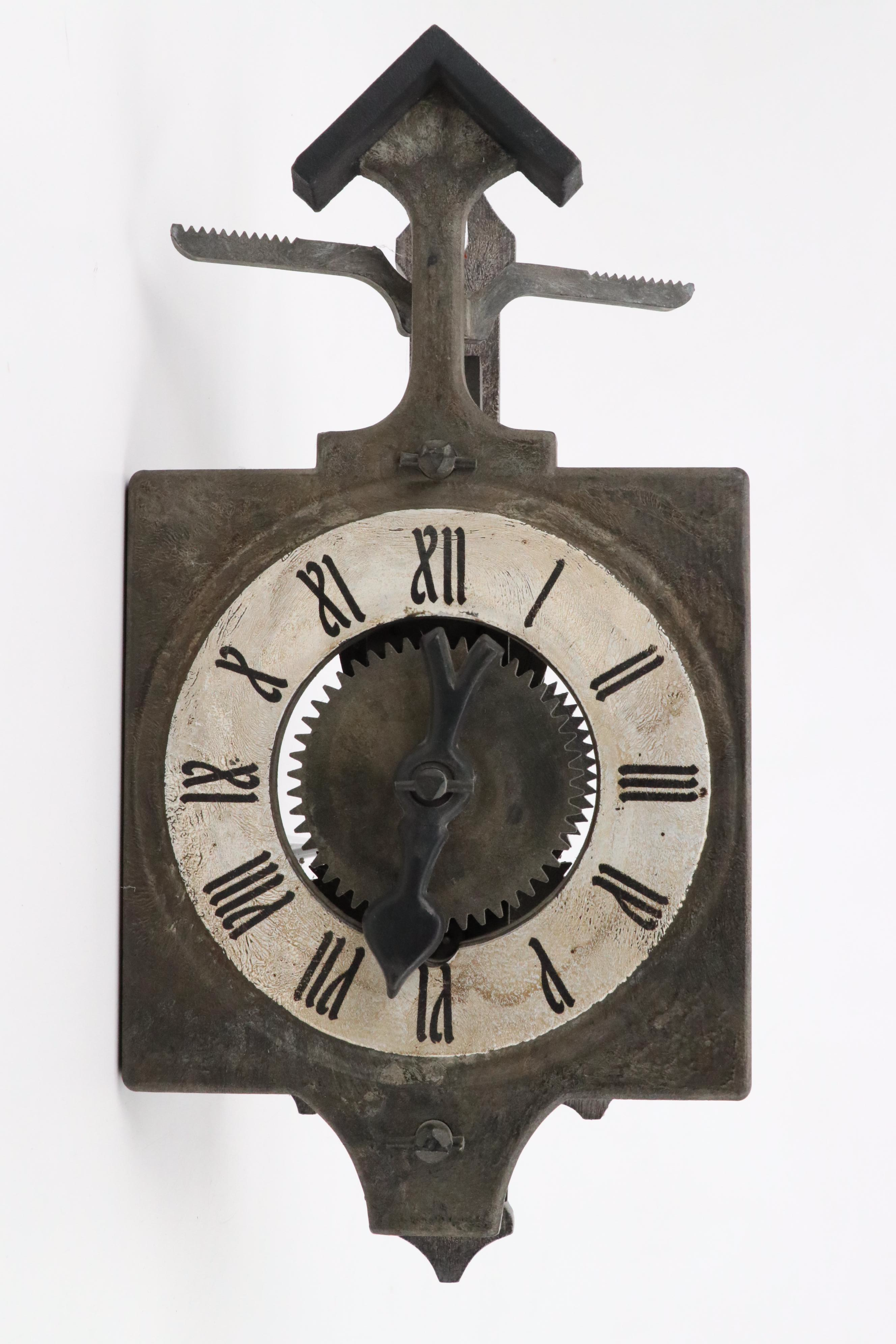 Spanish Gramans Wood Composite Foliot Wall Clock with Other Décor