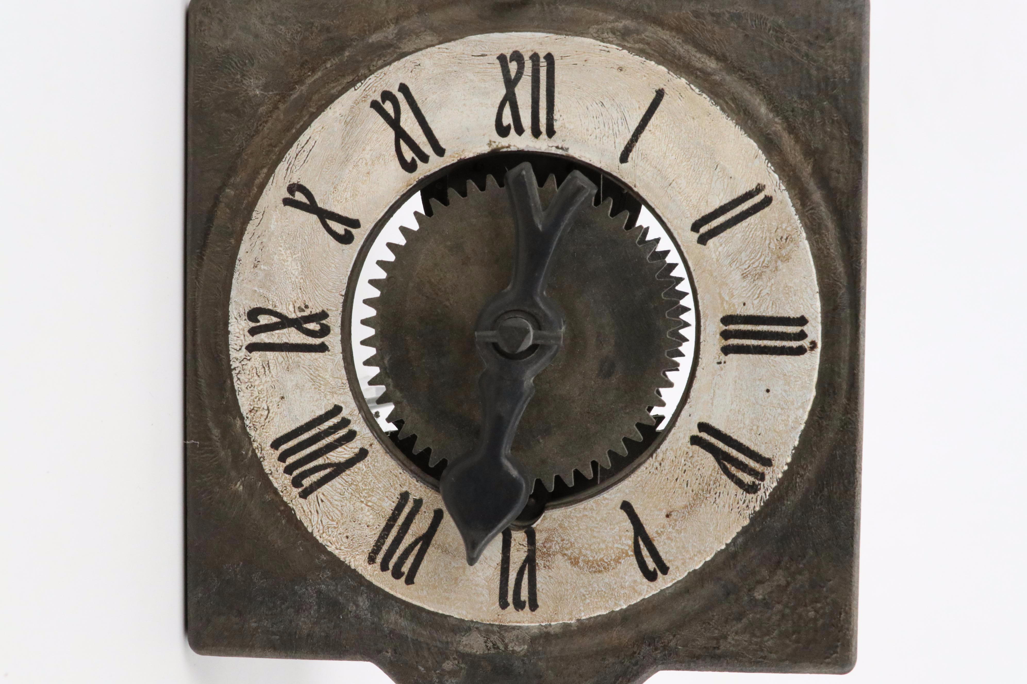 Spanish Gramans Wood Composite Foliot Wall Clock with Other Décor