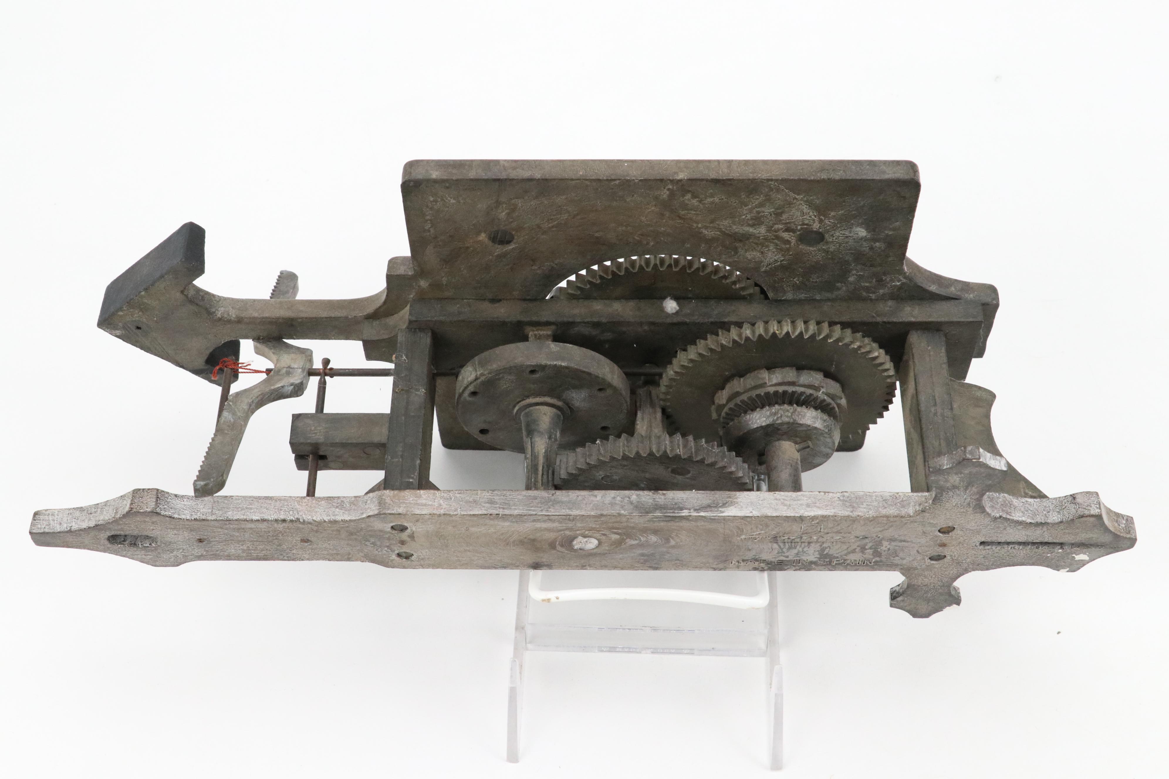 Spanish Gramans Wood Composite Foliot Wall Clock with Other Décor