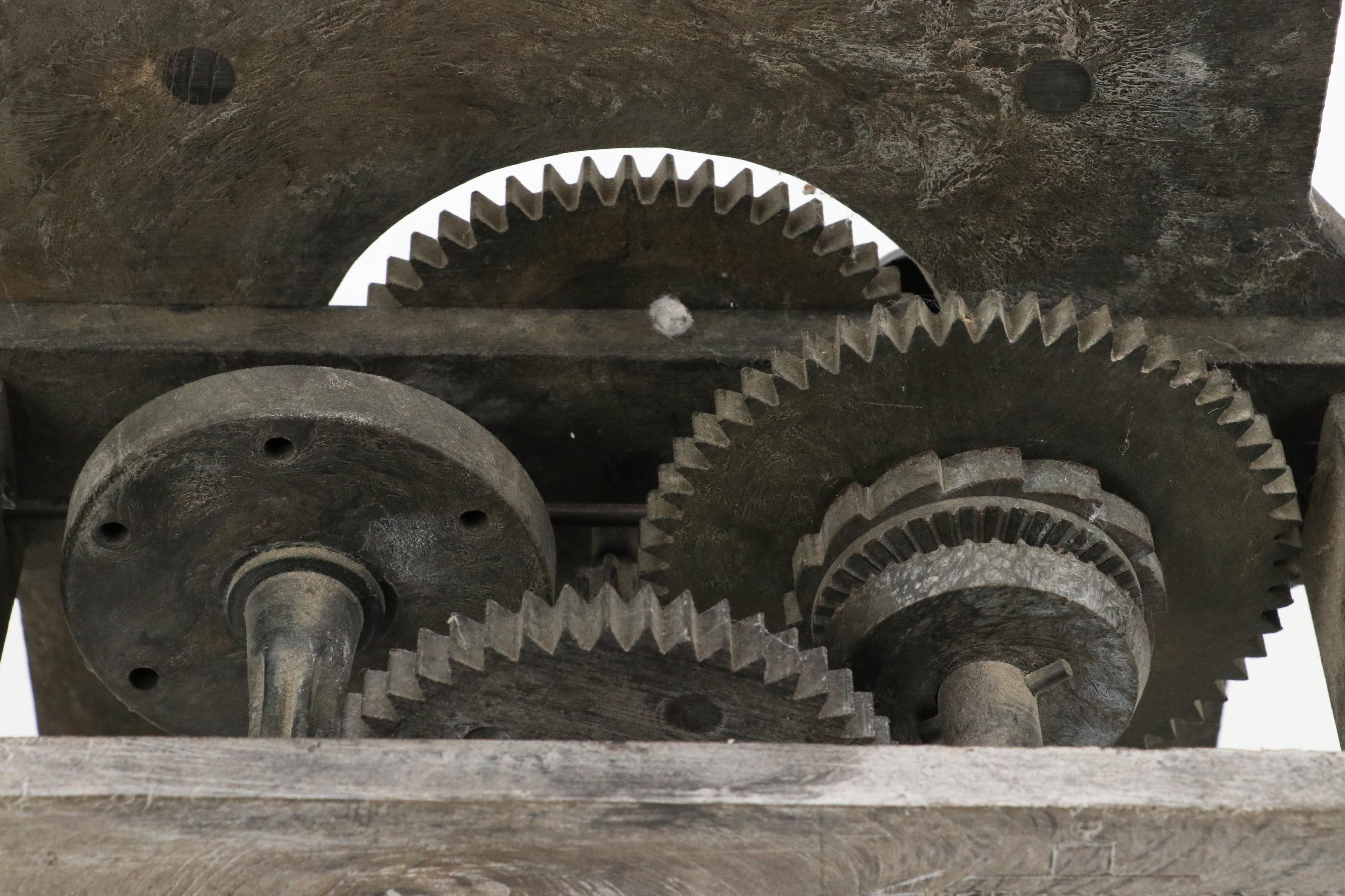 Spanish Gramans Wood Composite Foliot Wall Clock with Other Décor