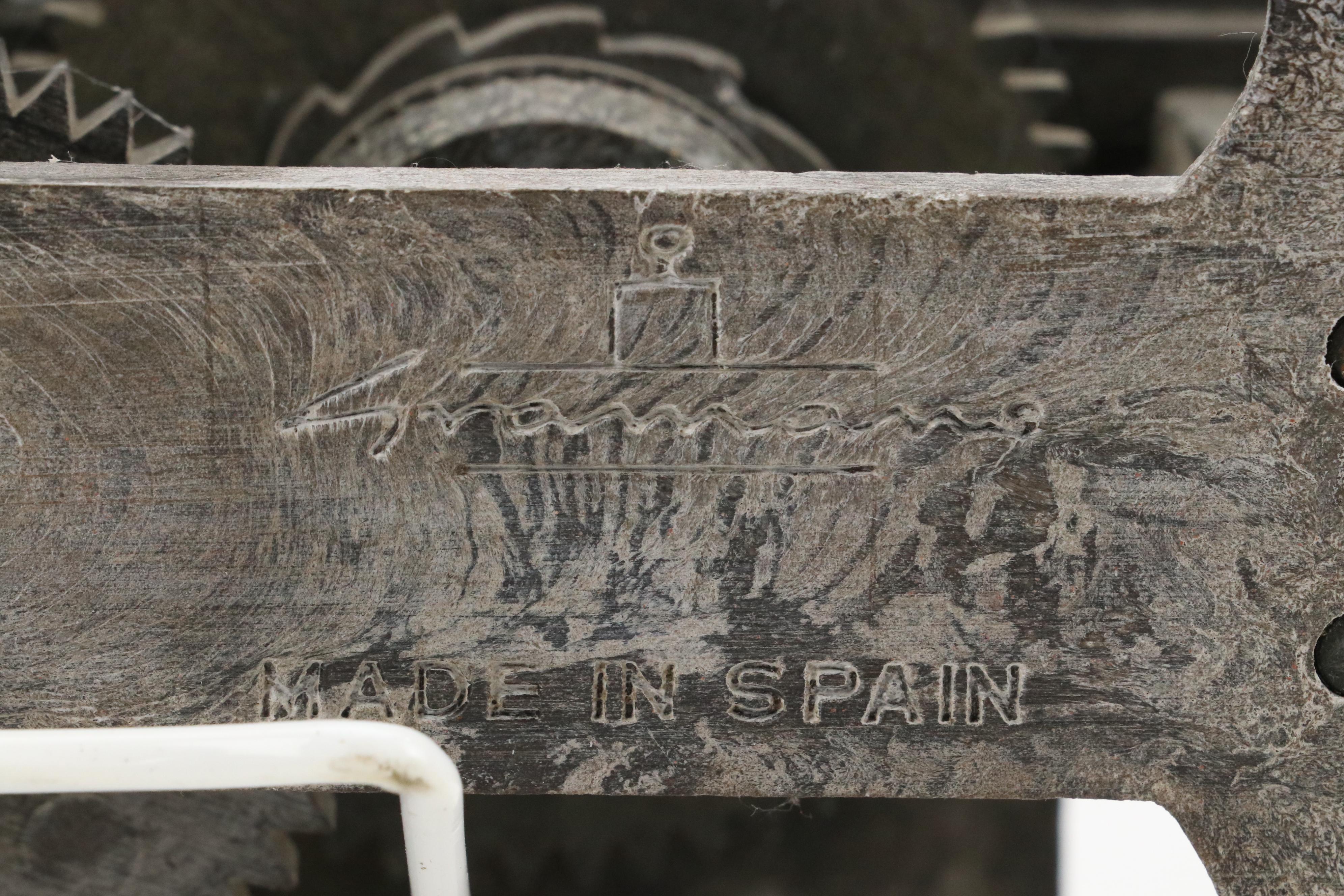 Spanish Gramans Wood Composite Foliot Wall Clock with Other Décor