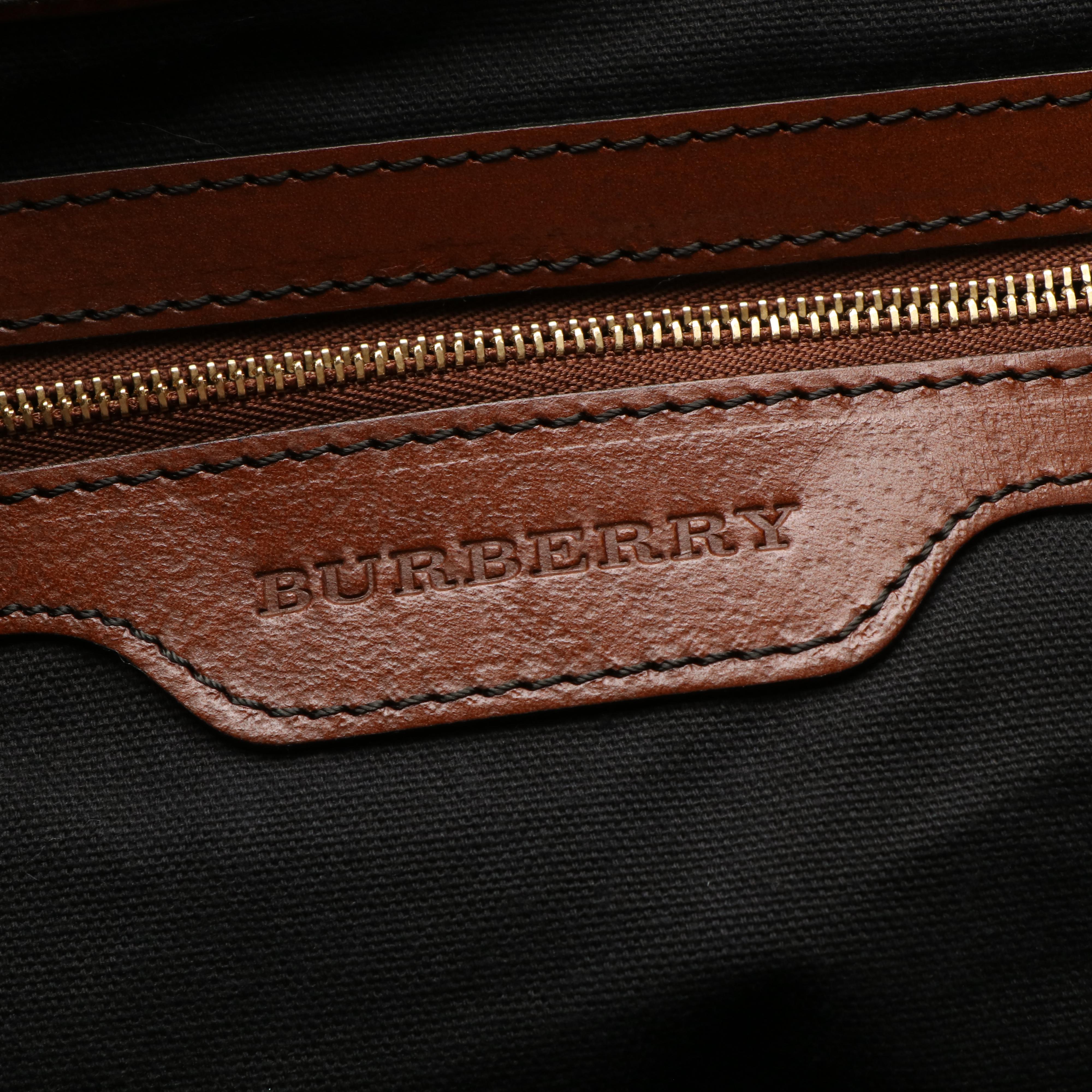 Burberry House Check Canterbury Brown Canvas and Leather Handbag