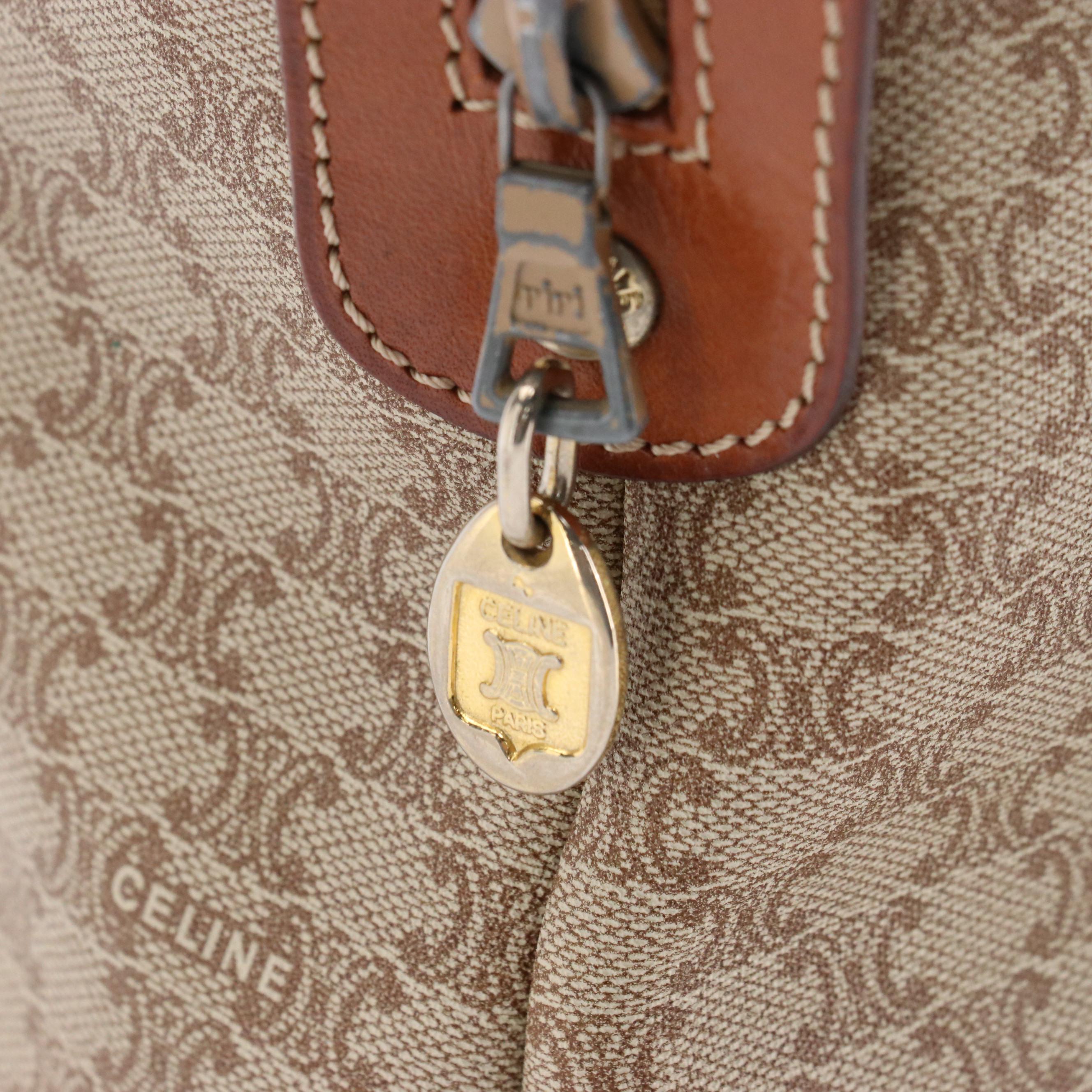 Céline Handbag in Macadam Triomphe Coated Canvas with Leather Trim EBTH