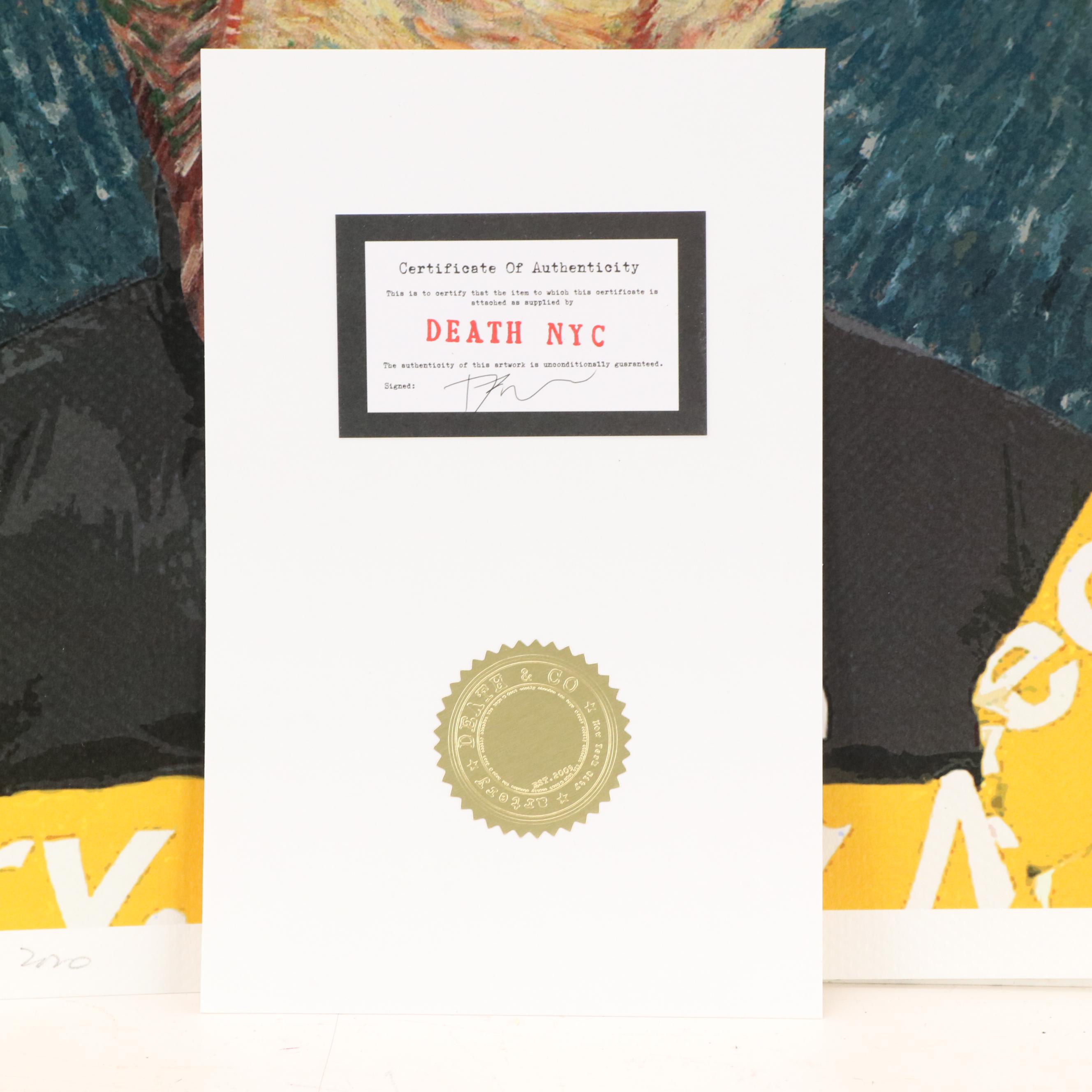 Death NYC Graphic Digital Print Featuring Van Gogh, 21st Century