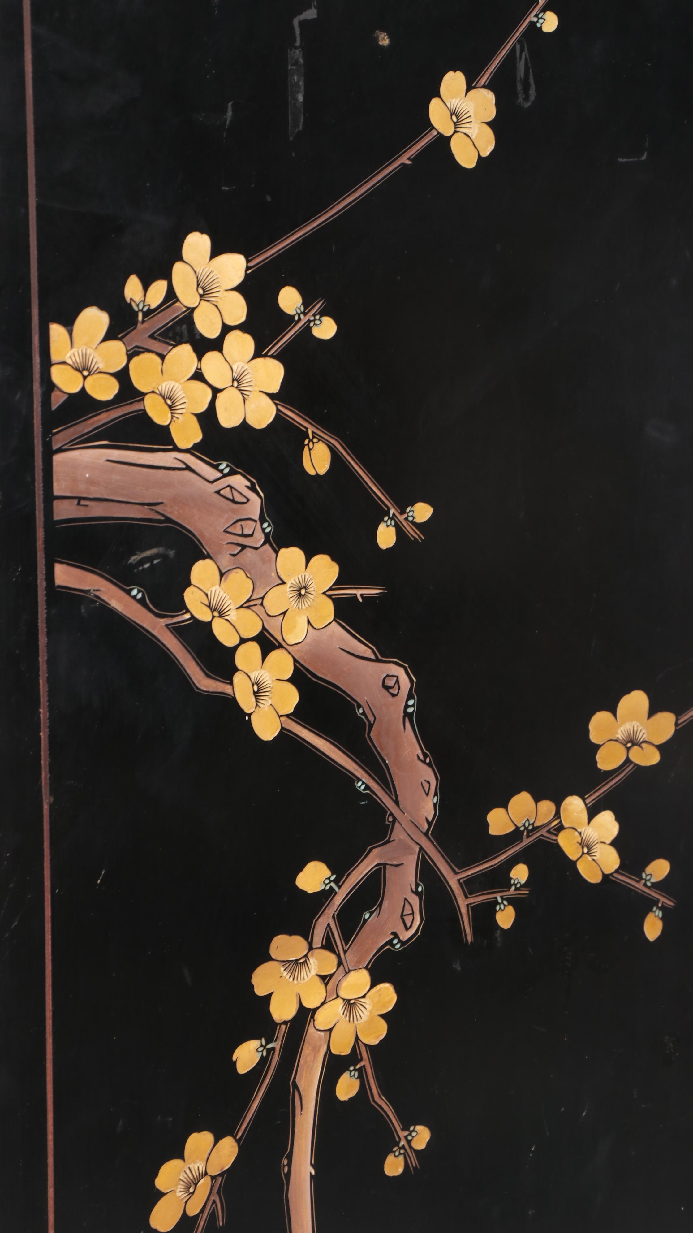 Chinese Paint-Decorated Lacquerware Cabinet