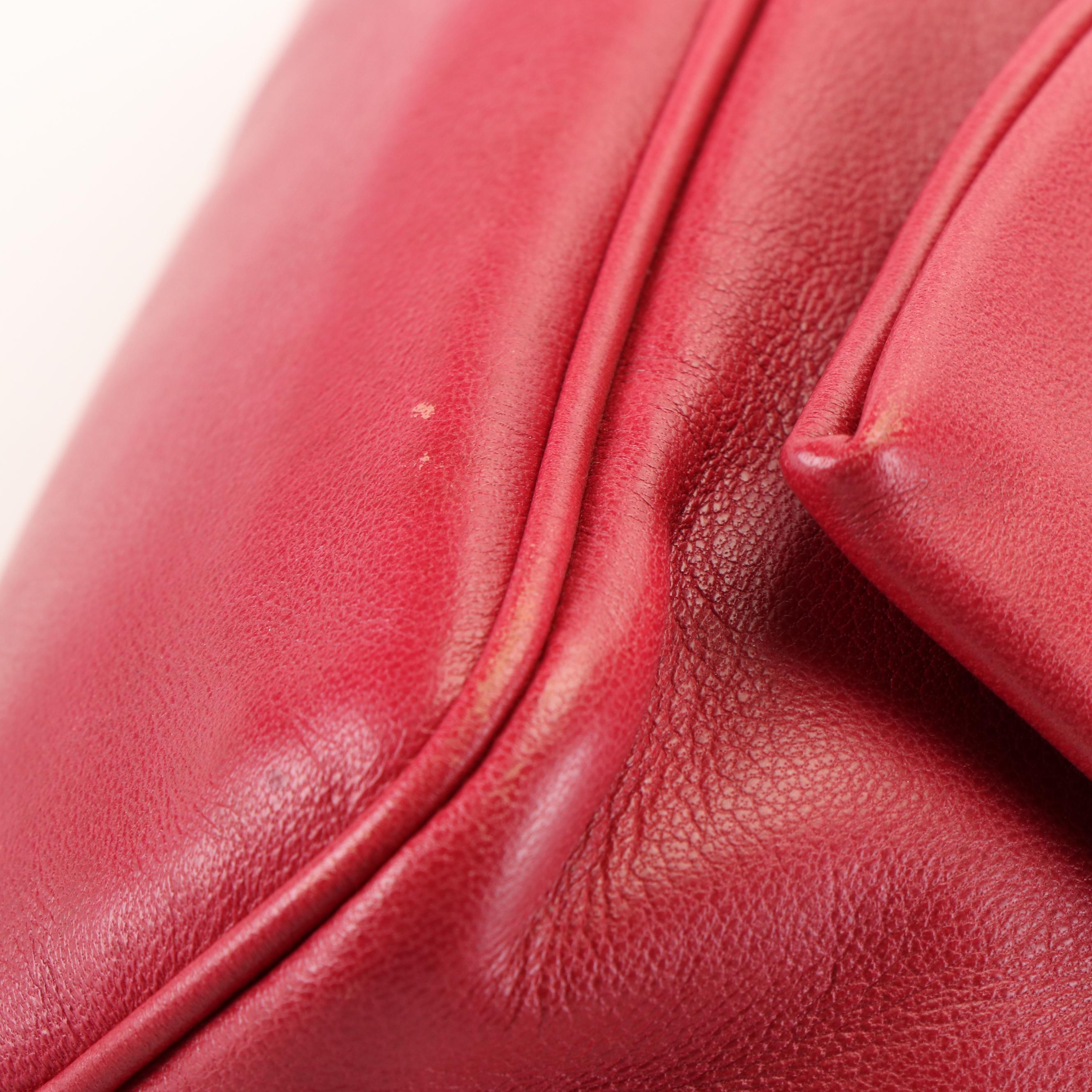 Prada Fiocco Bow Shoulder Bag in Hibiscus Red leather