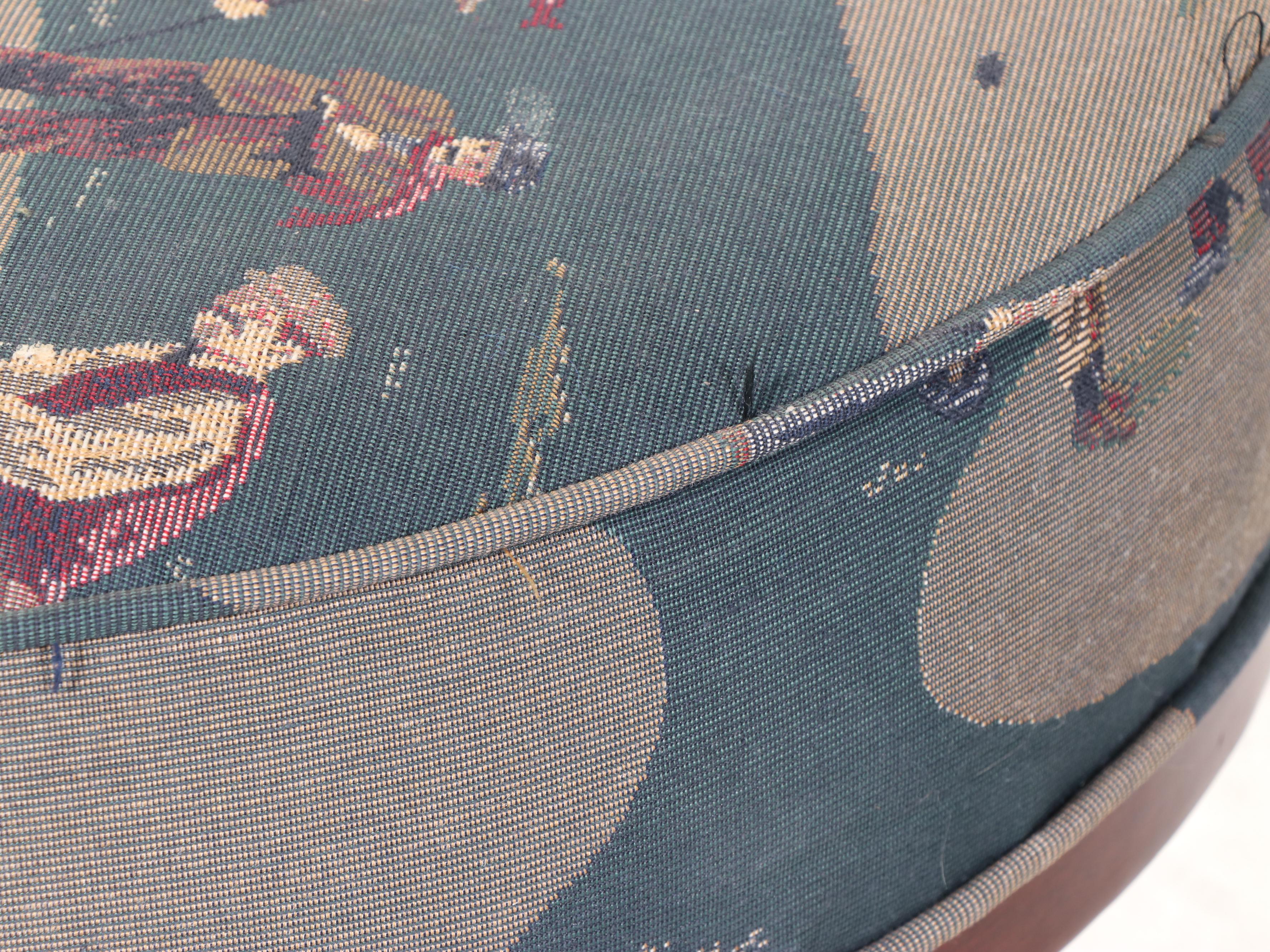 Upholstered Golf-Themed Swivel Stools