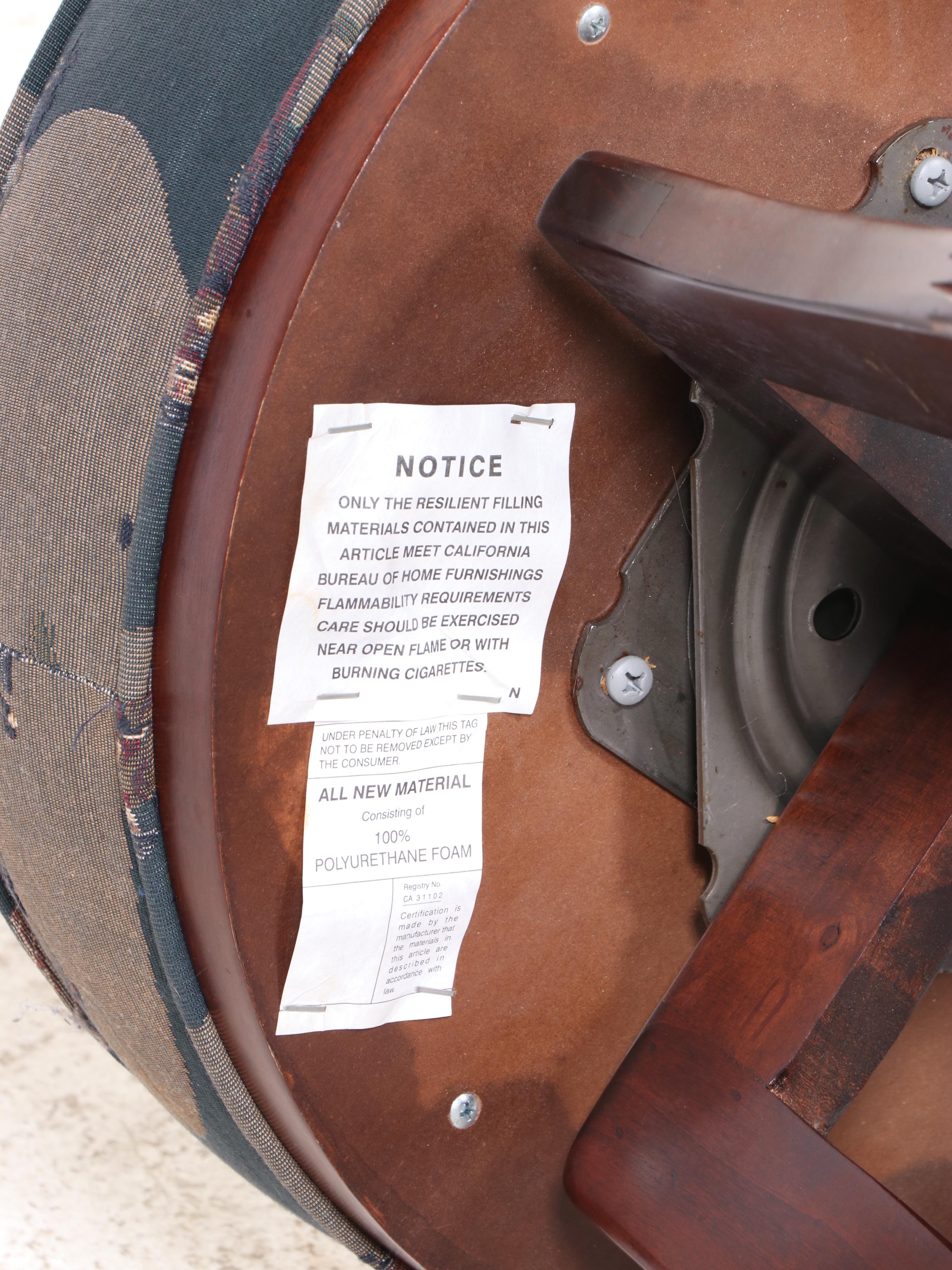 Upholstered Golf-Themed Swivel Stools