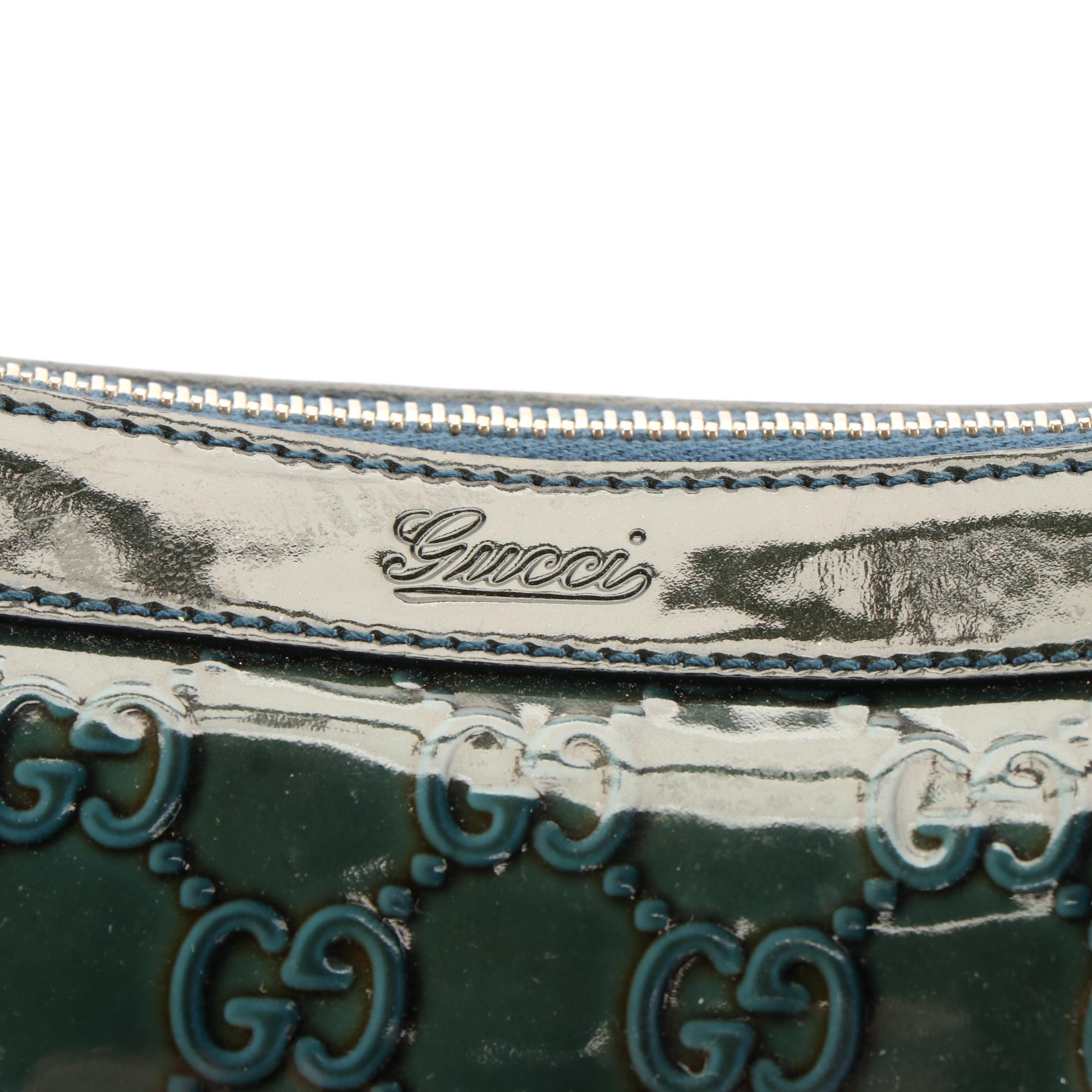 Gucci Dark Green Patent Leather Handbag
