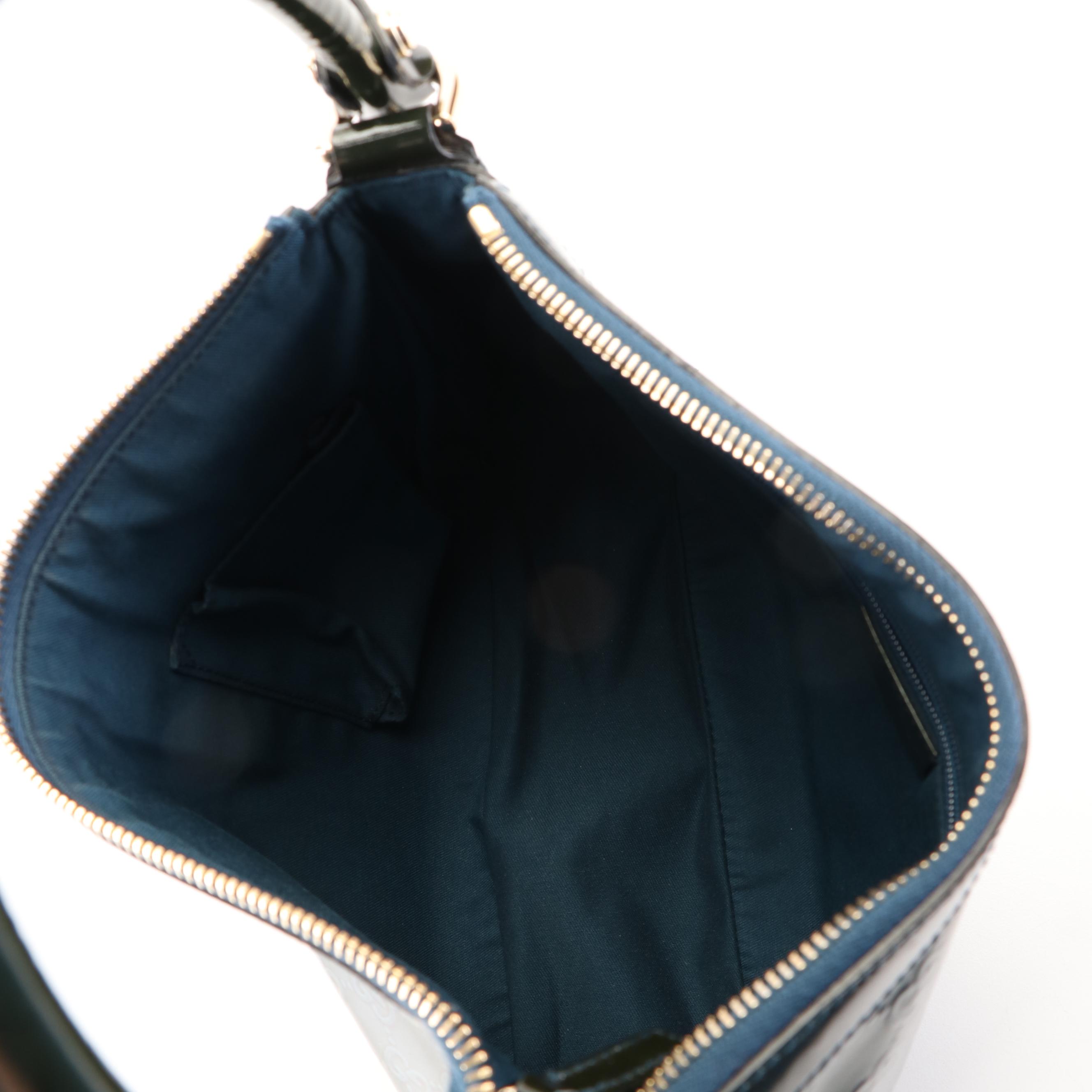 Gucci Dark Green Patent Leather Handbag