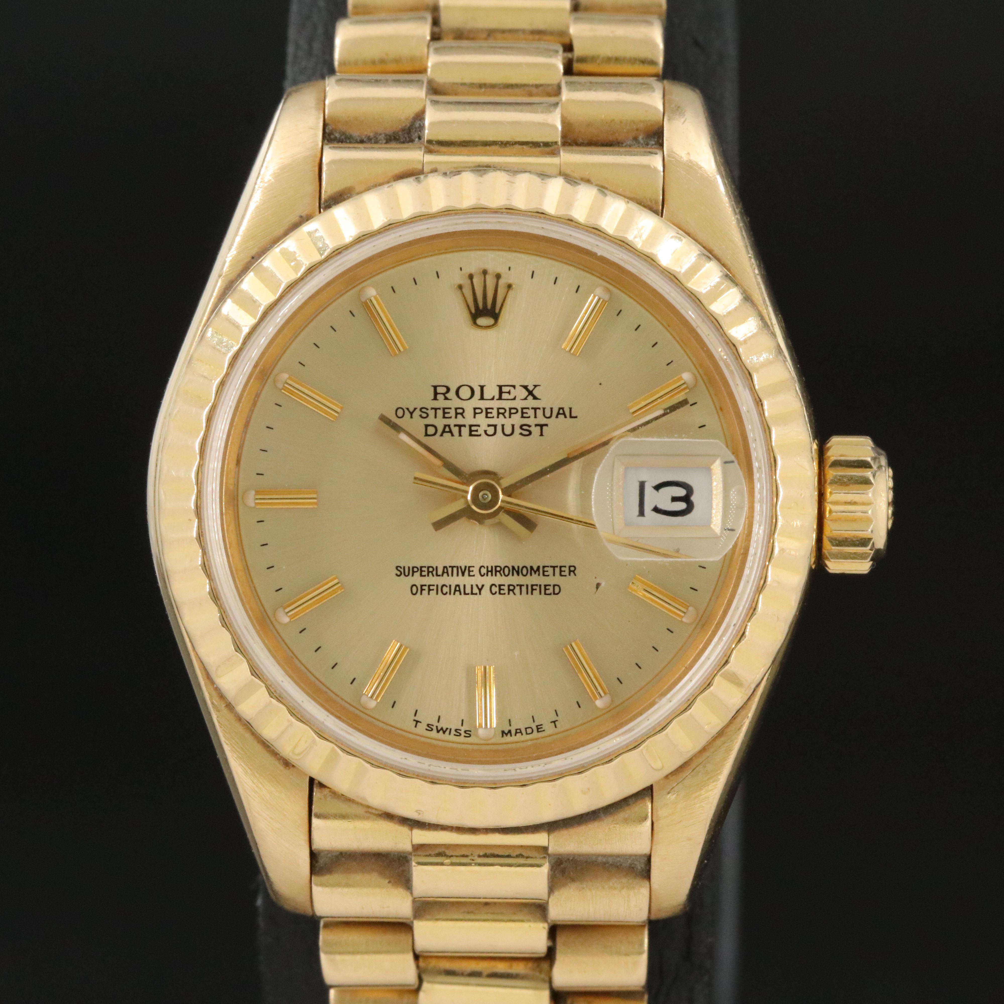 Rolex Datejust 69178 18K Gold Watch