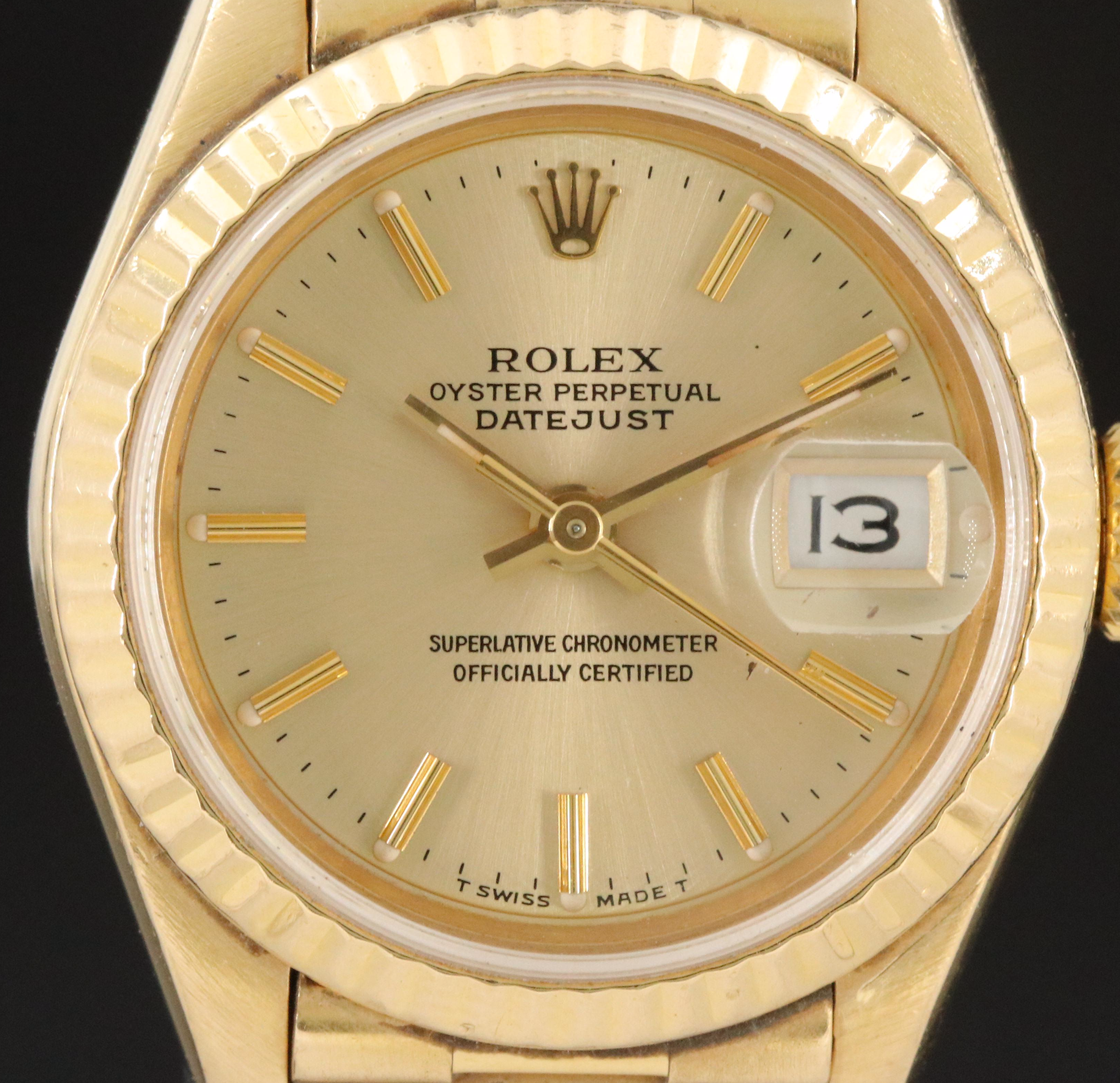 Rolex Datejust 69178 18K Gold Watch