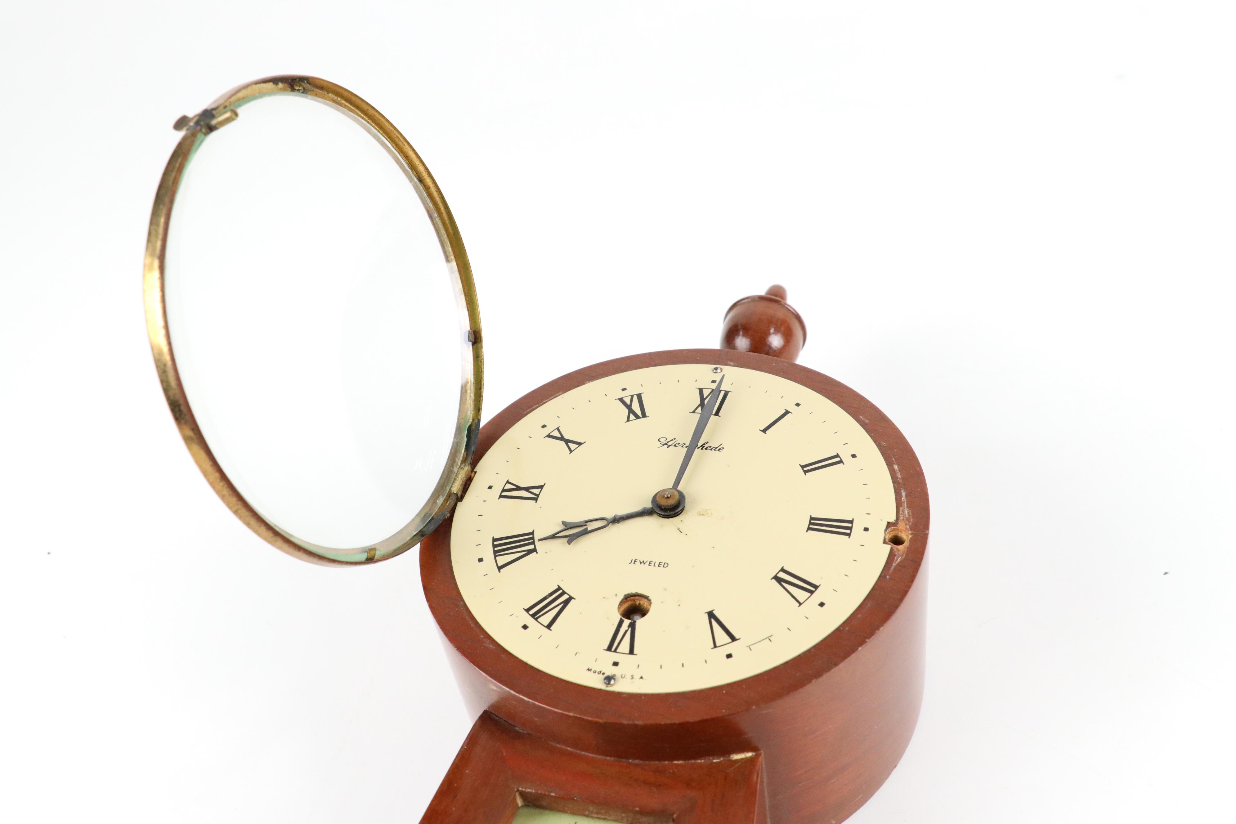 Herschede No. 160 8-Day Banjo Wall Clock, Mid-20th Century