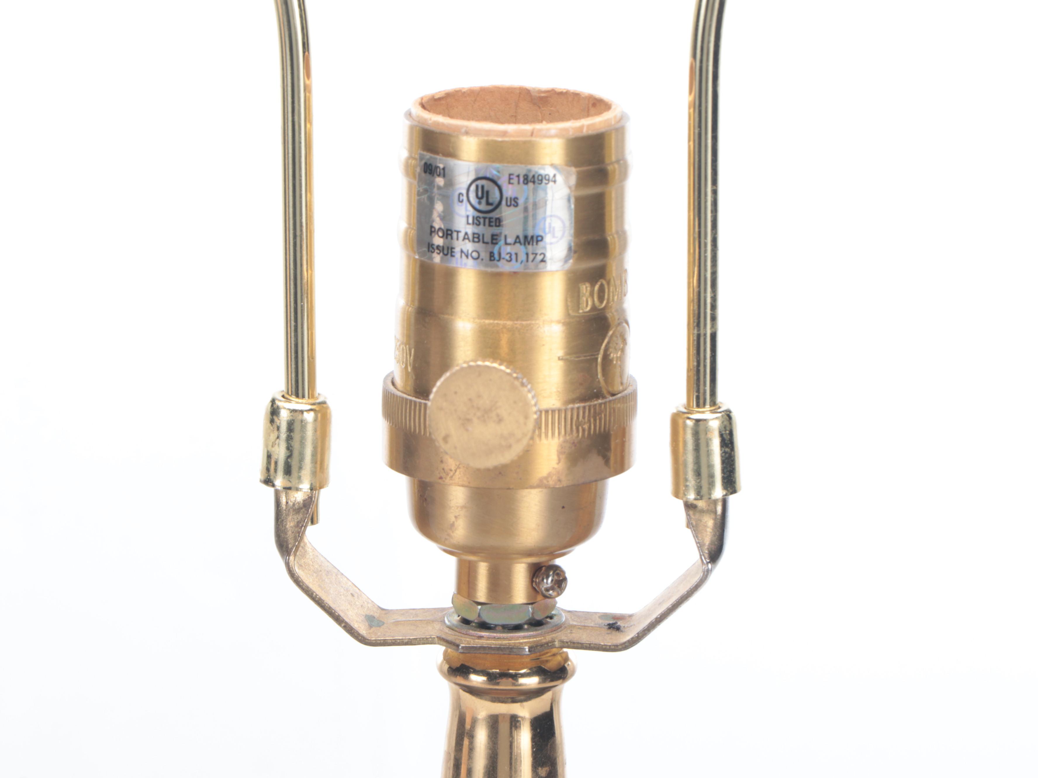 Bombay Company Ceramic Table Lamp with Silk Shade