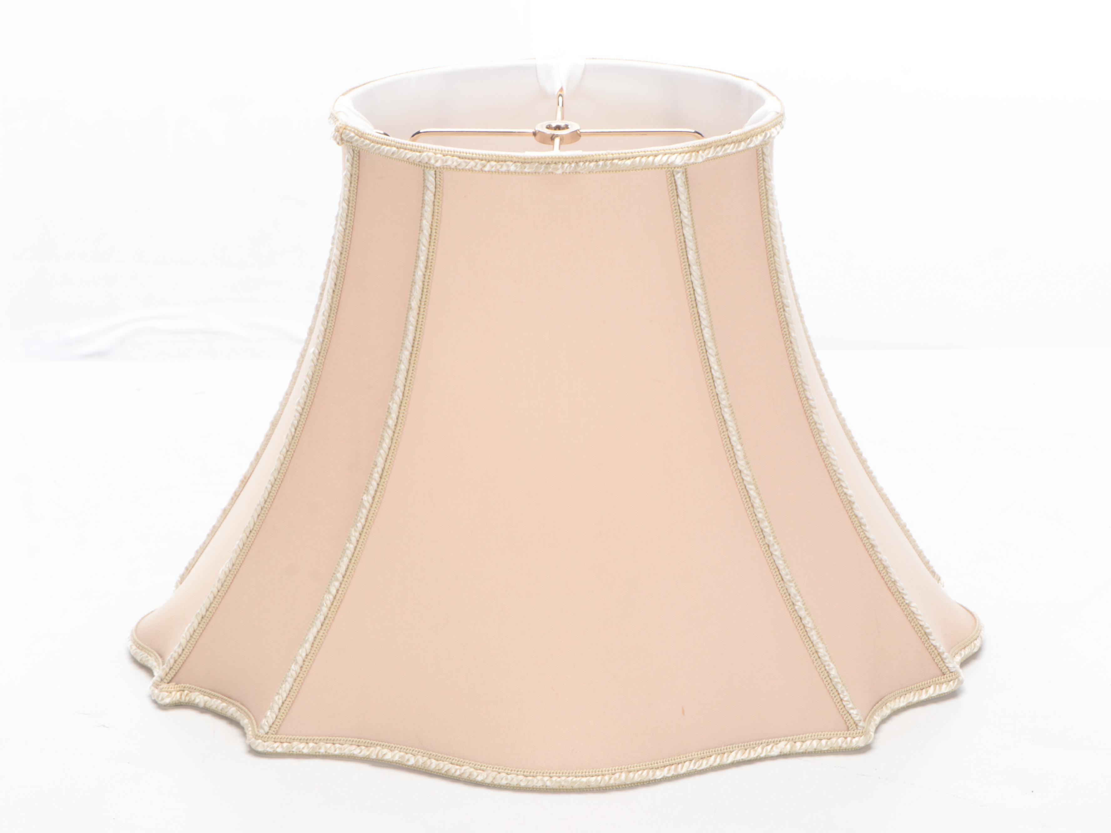 Bombay Company Ceramic Table Lamp with Silk Shade