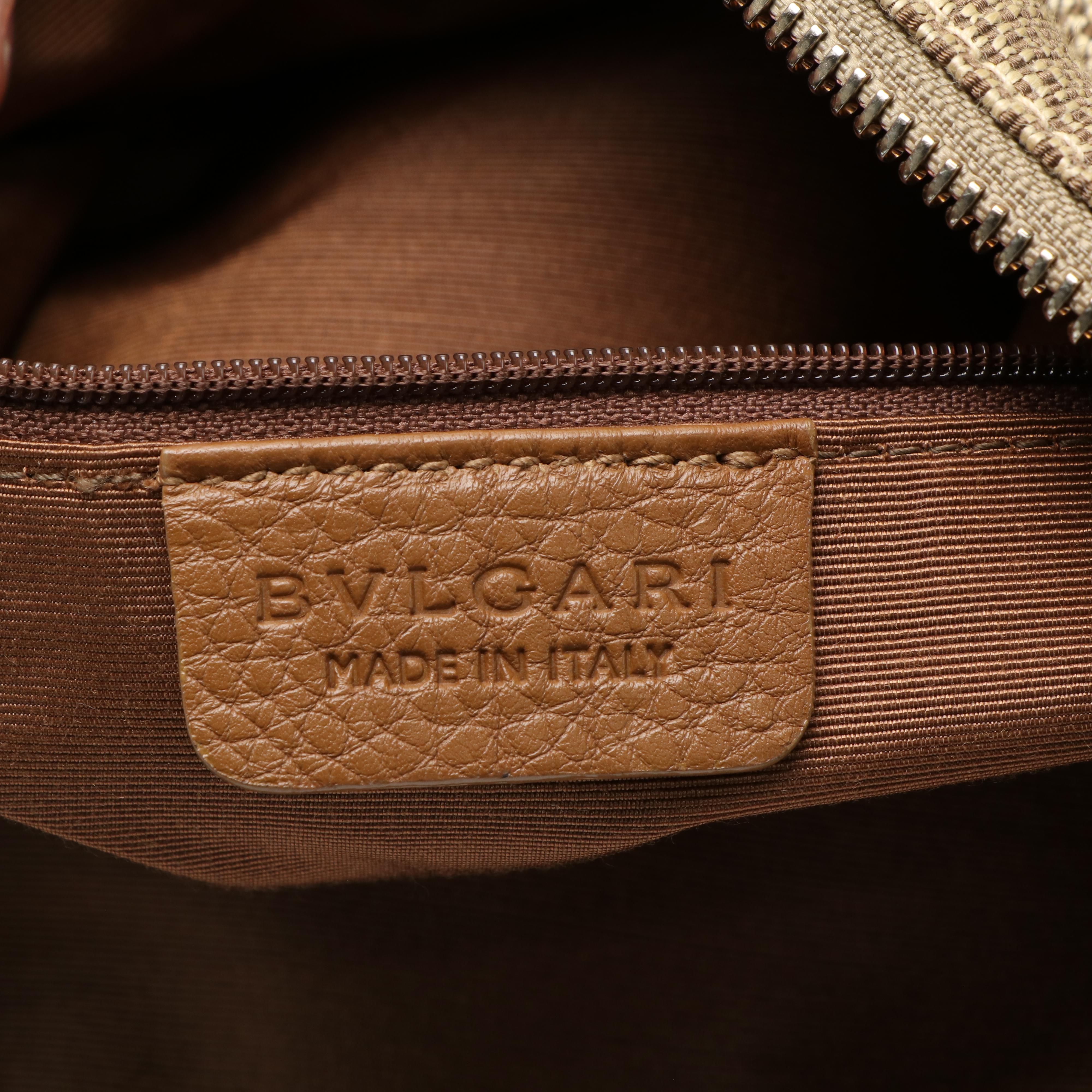 BVLGARI Bulgari Handbag in Logomania Canvas and Leather